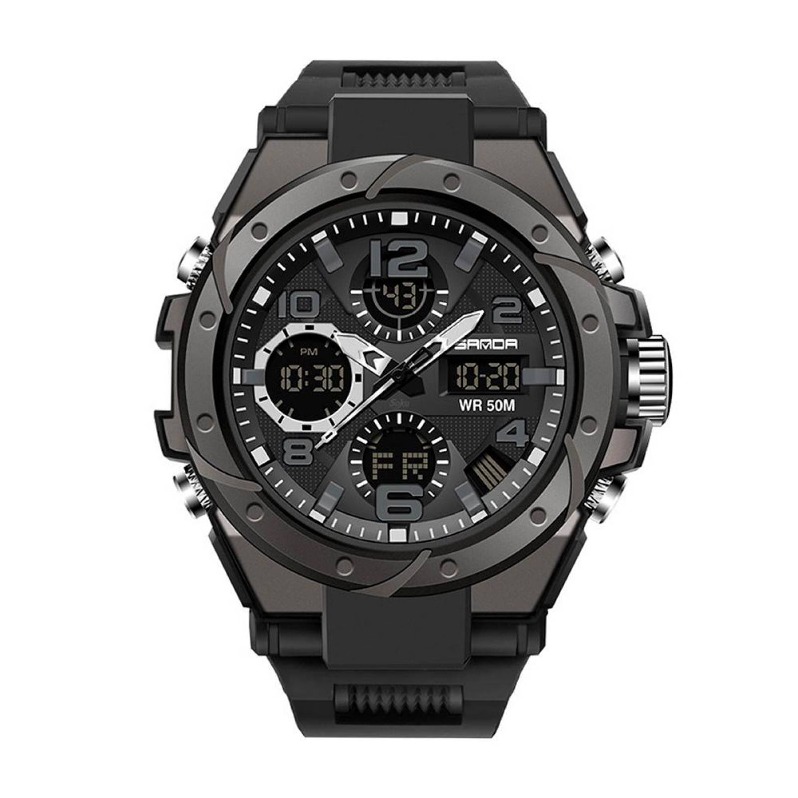 Reloj Dual Militar Deportivo Digital Uso Rudo Resistencia Contra Agua 5 bar SD 