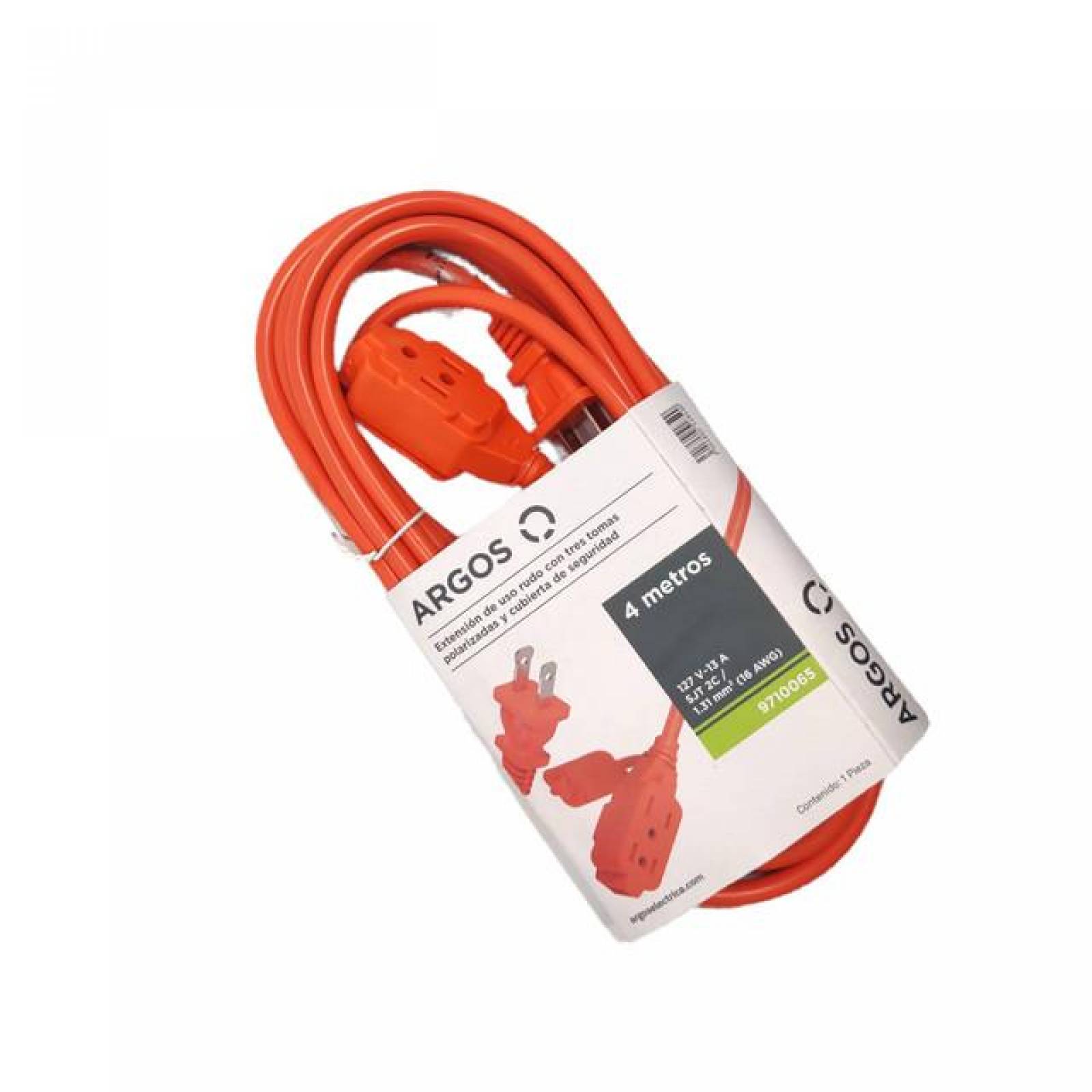 ARGOS 9710065 EXTENSIÓN USO RUDO 4 METROS 16 AWG DE 2 CABLES