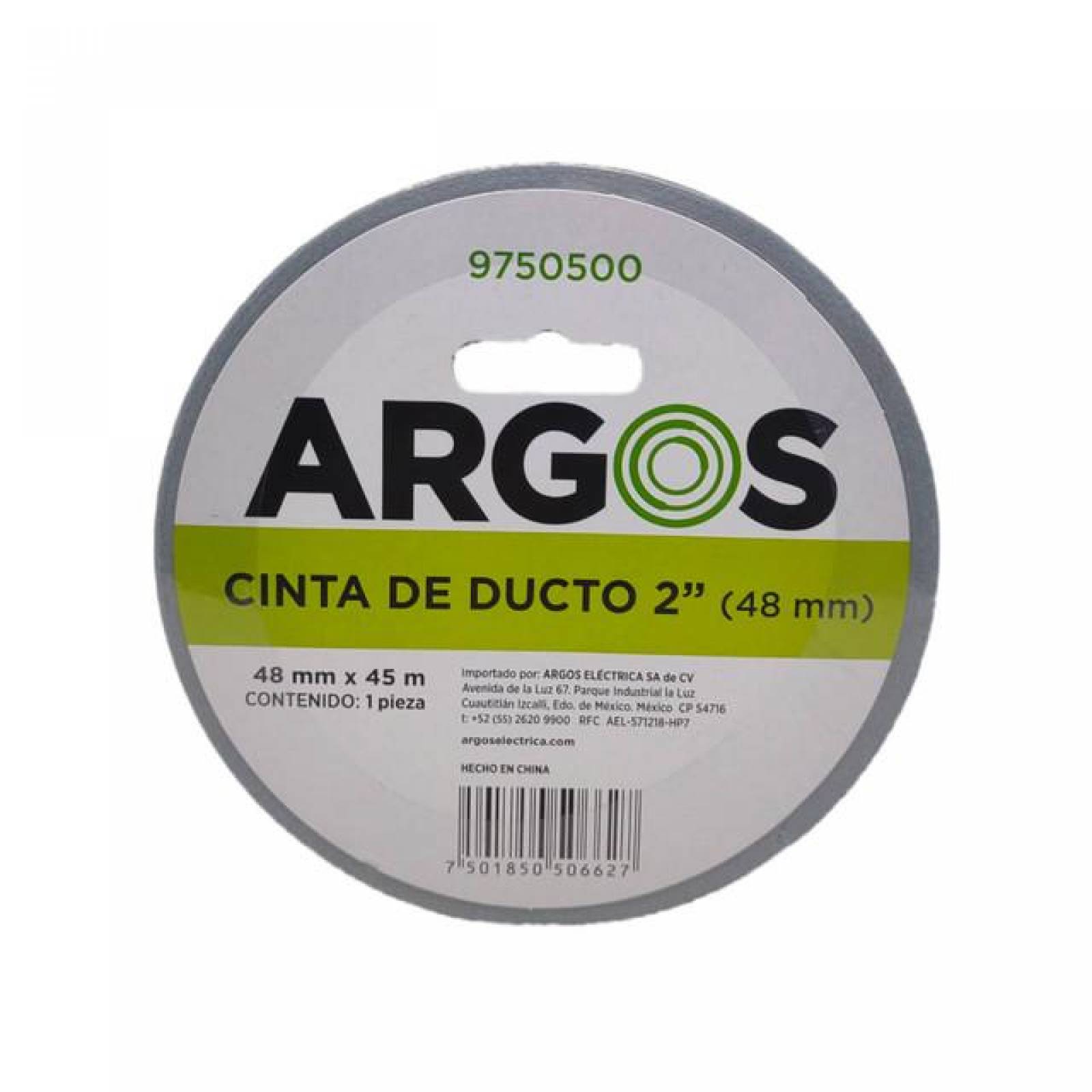 ARGOS 9750500 CINTA DE DUCTO 48 MILIMETROS x 45 METROS 