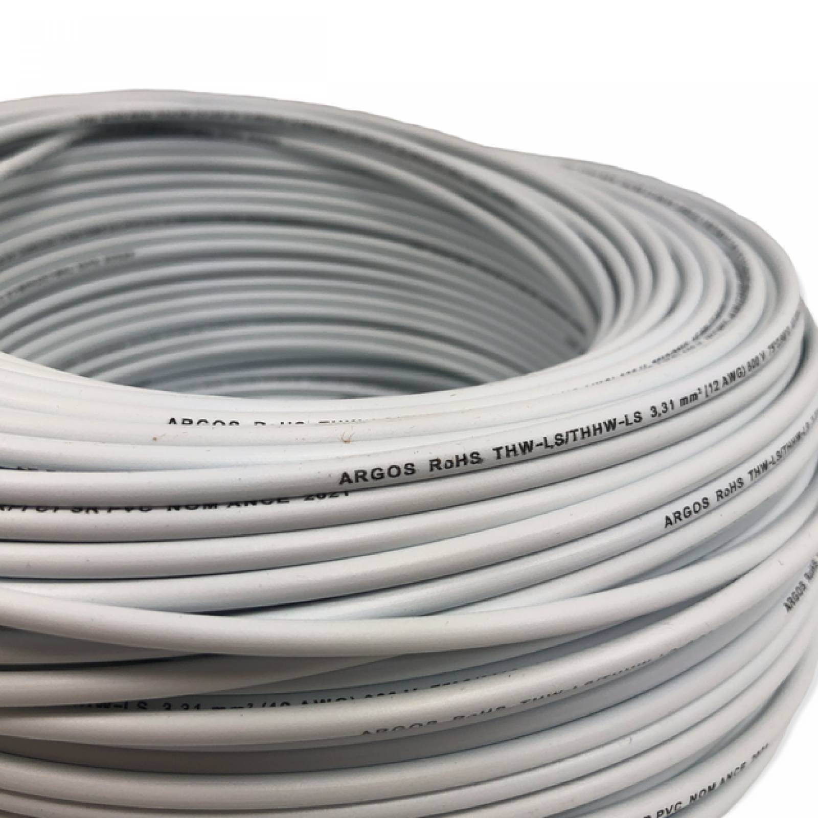 Cable de cobre THHW-LS calibre 12 Blanco 100m ARGOS 1100124