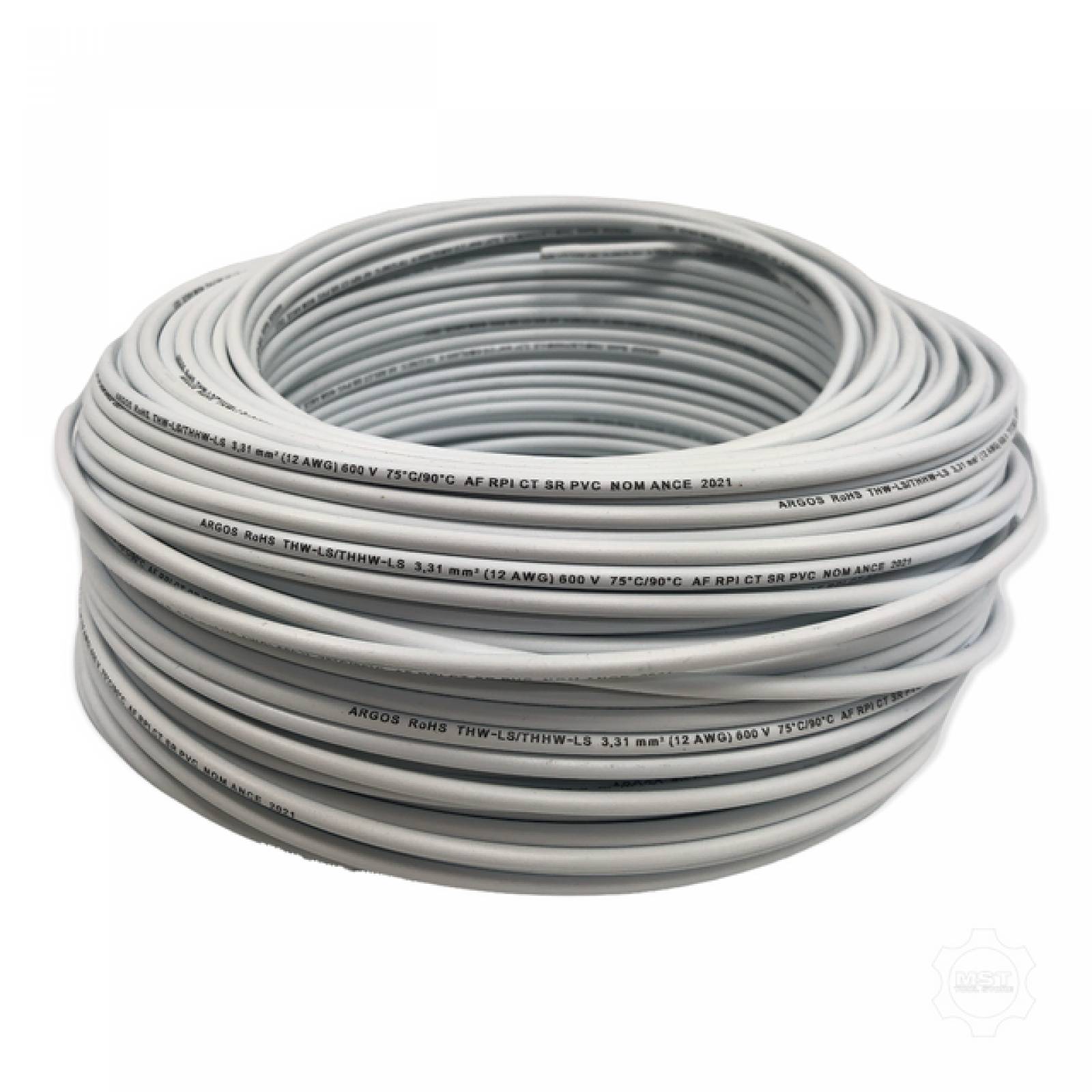 Cable de cobre THHW-LS calibre 12 Blanco 100m ARGOS 1100124