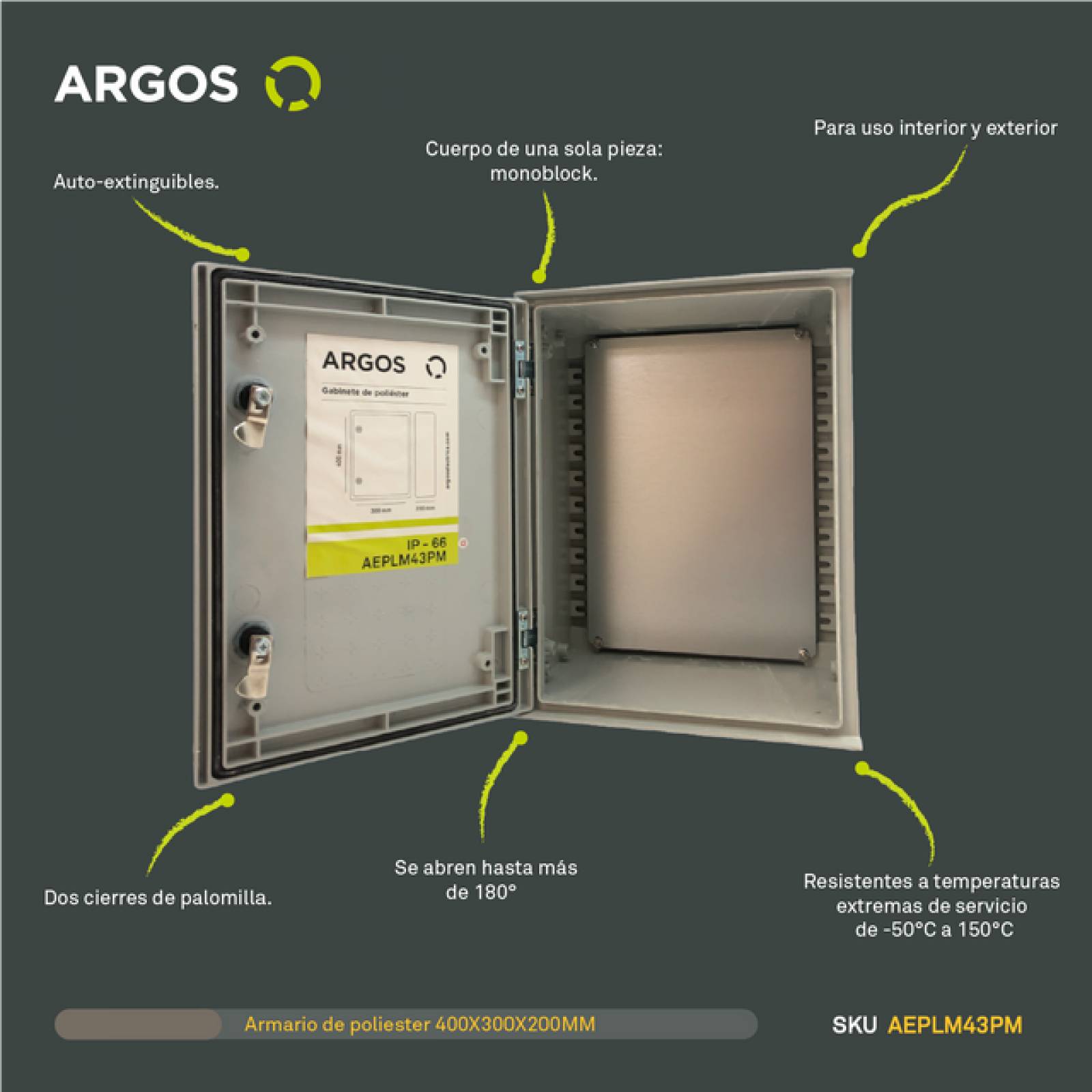 ARGOS Gabinete metalico 30x25x15cm 