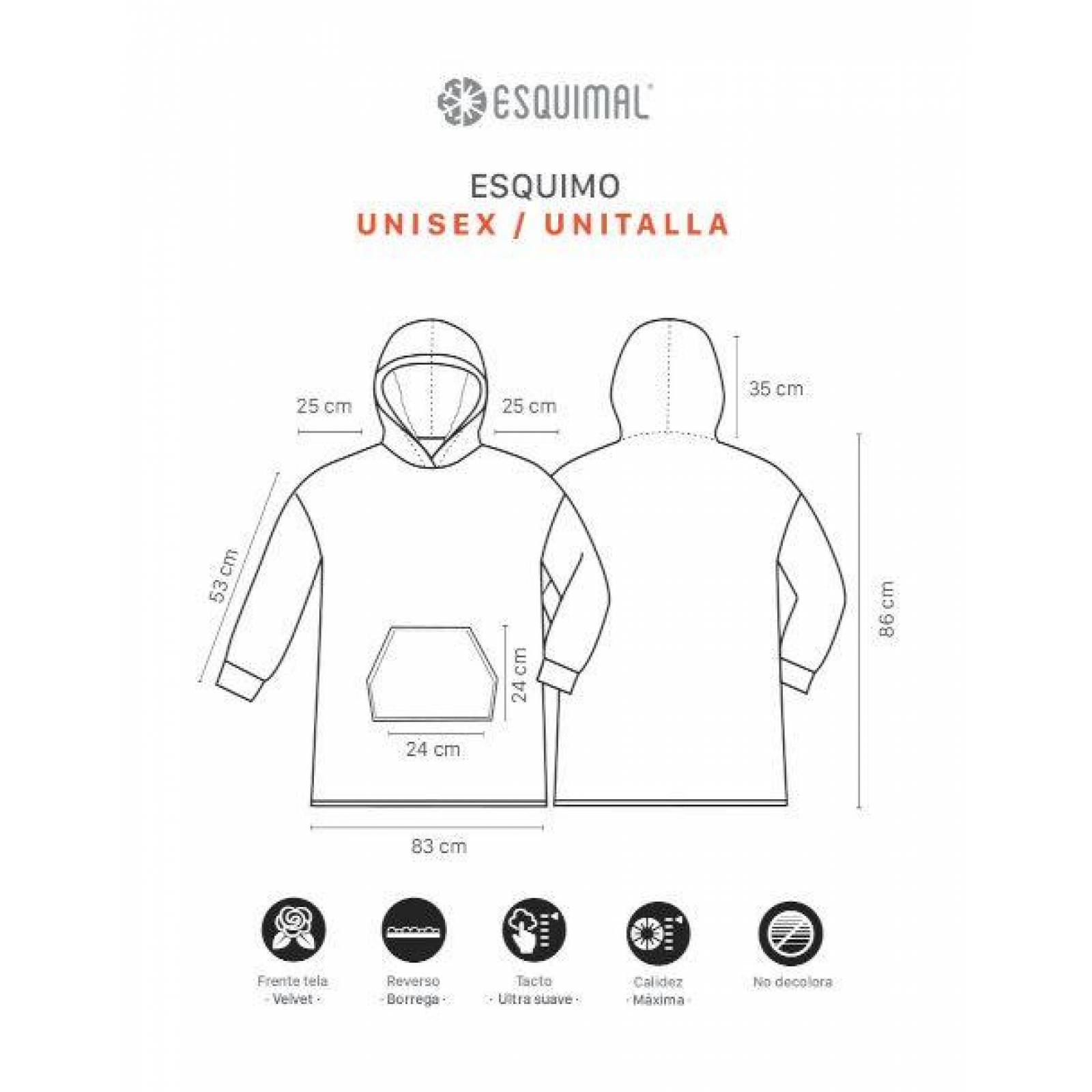 SUDADERA GIGANTE AZUL DE BORREGA CALIENTITA ESQUIMAL 