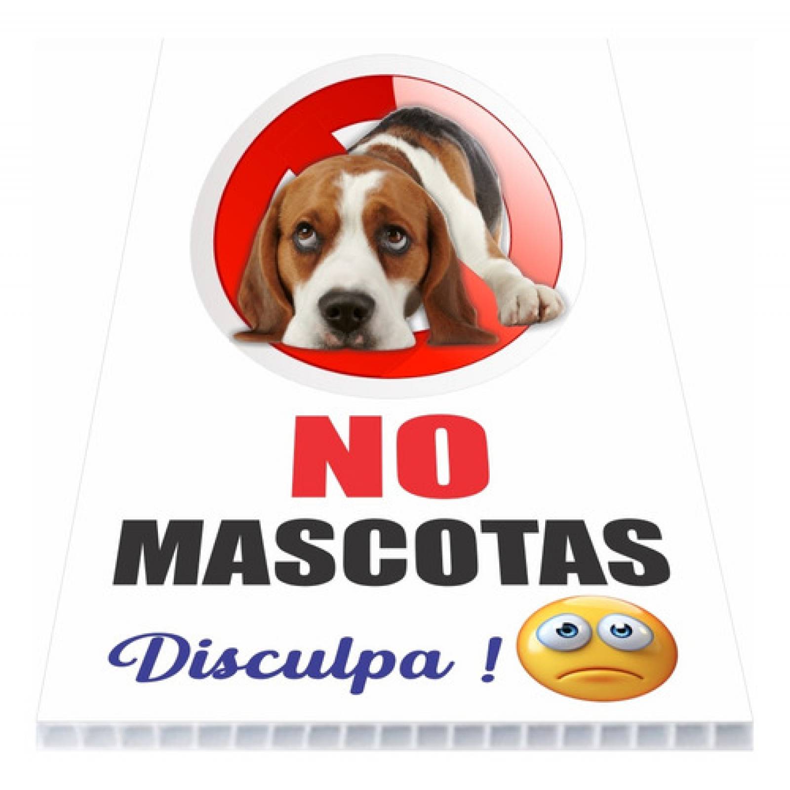 Letrero Señal No Mascotas Disculpe Prohibido Ingresar 