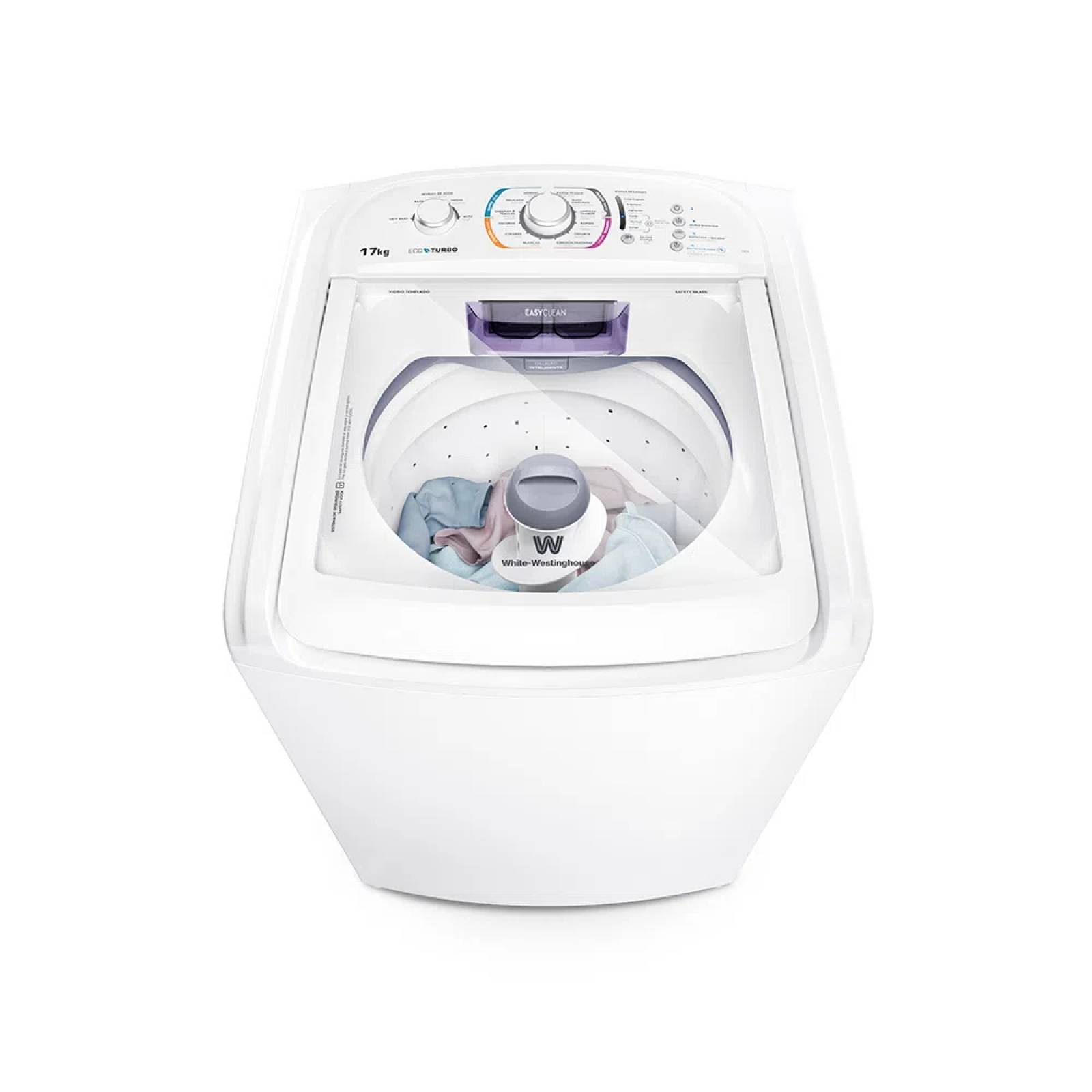 Lavadora Automática Westinghouse  17Kg de Carga Superior Blanca