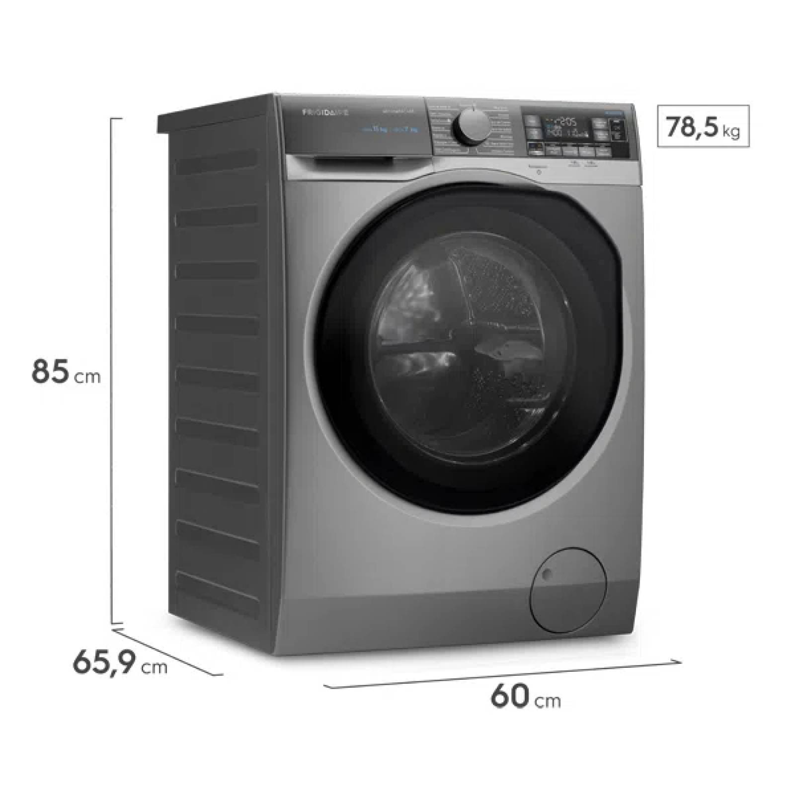 Lavasecadora Carga Frontal Frigidaire 11Kg 7Kg Ultimate Care Gris