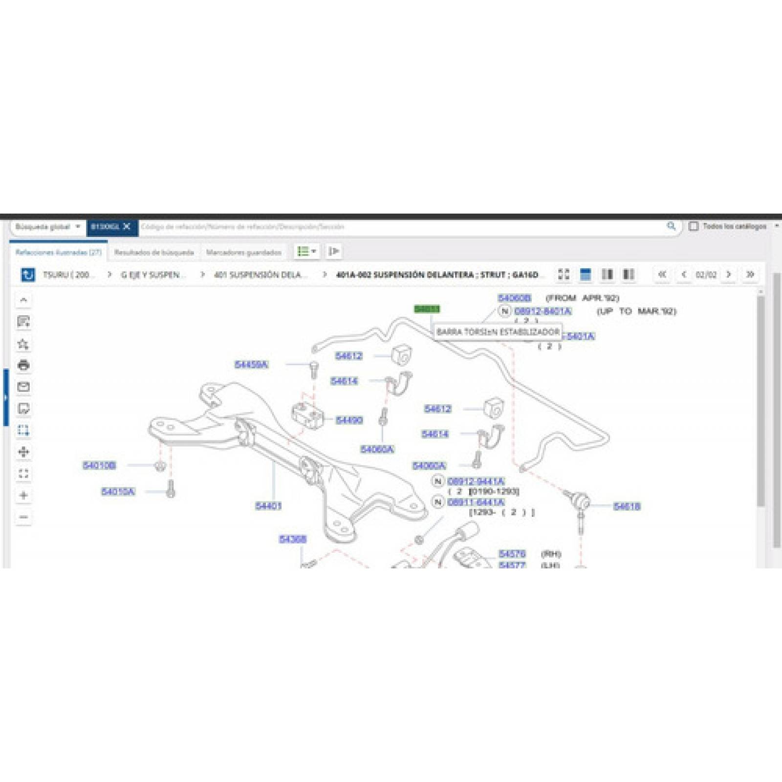 Barra Torsión/estabilizadora Nissan Original Tsuru B13