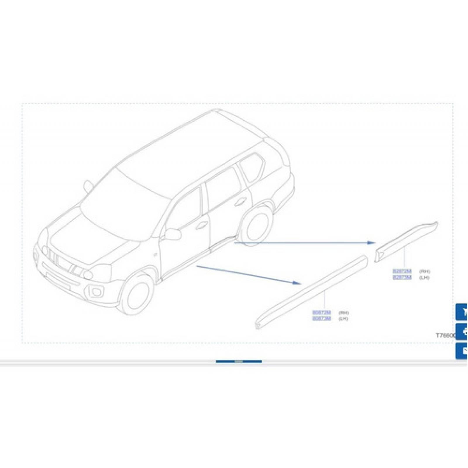 Moldura Puerta Delantera Der Nissan Original Xtrail 07-14