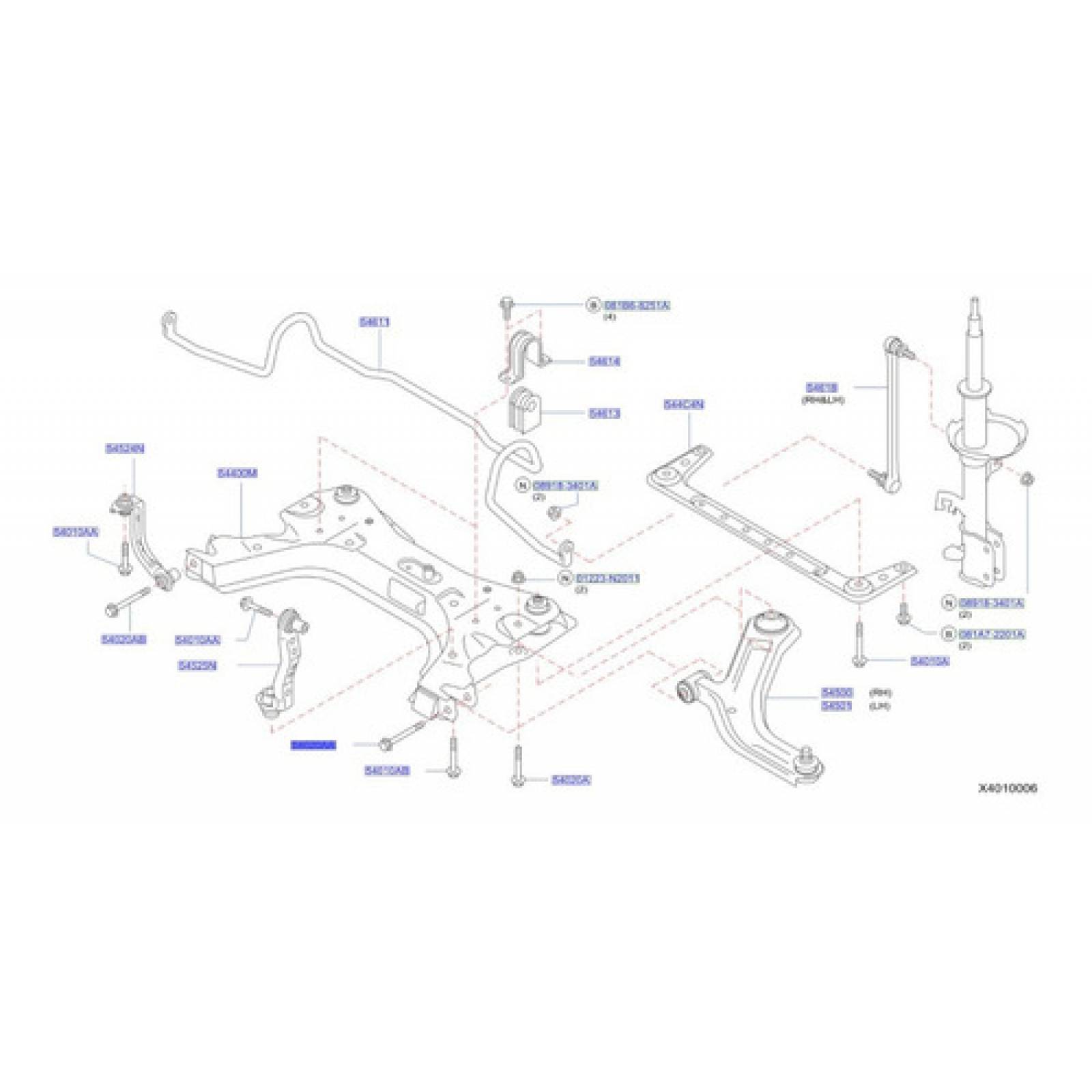 Tornillo De Suspensión Delantera Nissan Original Tiida 06-13