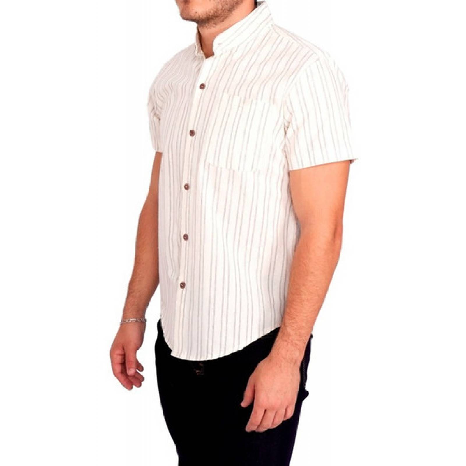 Camisa Caballero Cuello Mao Strech Super Moda Take It