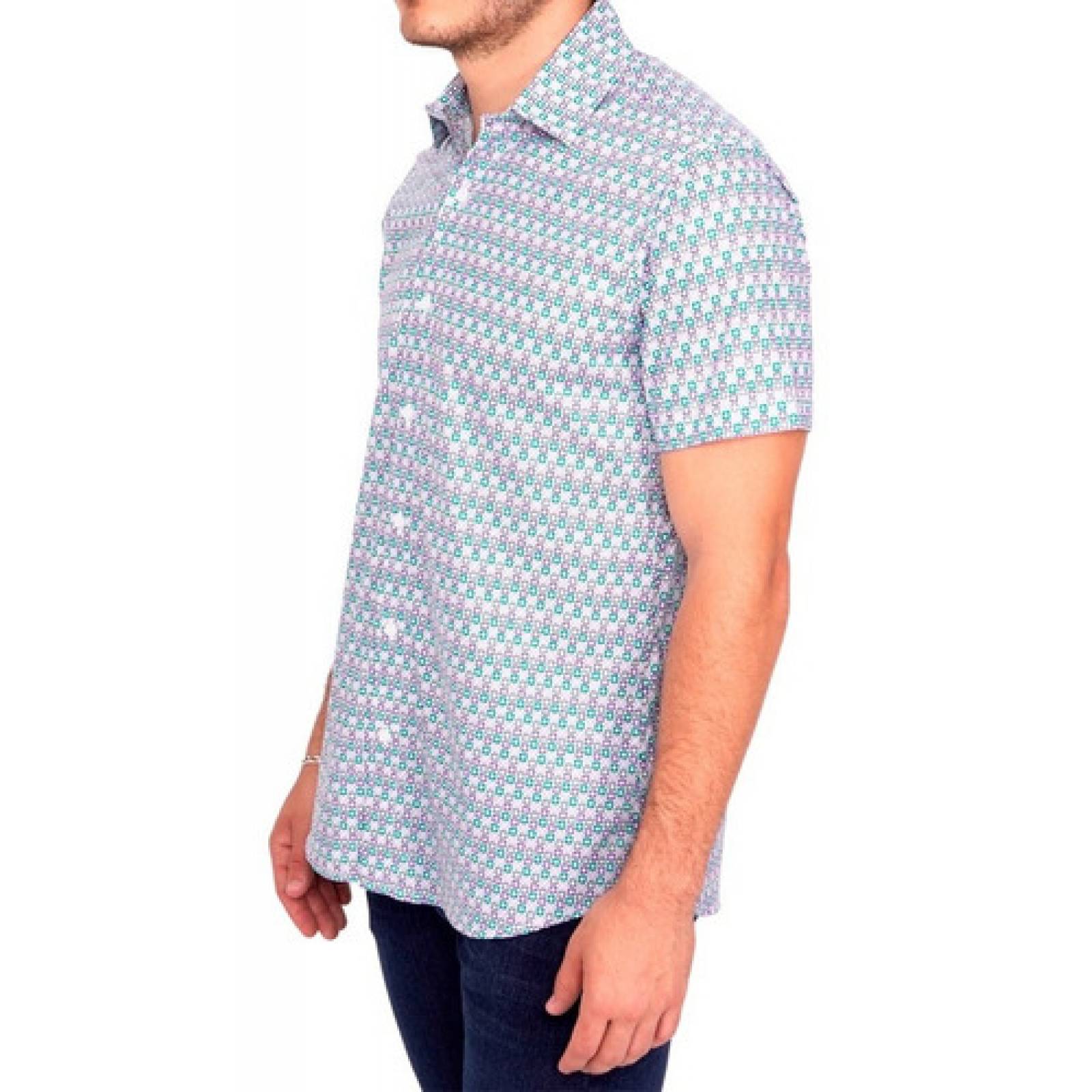 Camisa Hombre Corte Ajustado Colores De Moda Marca Take It