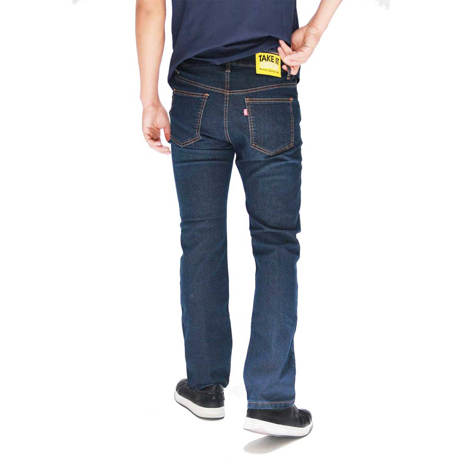 Pantalón Recto Azul De Mezclilla Strech Take It Jeans Para Hombre PN1033
