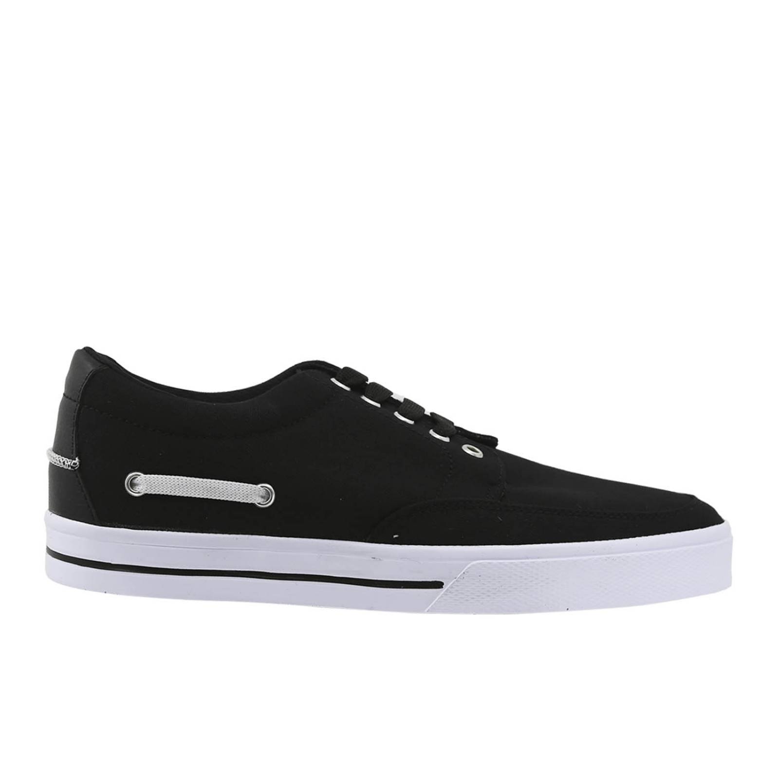 Tenis Urbano BK Naútica Lona Negro Blanco para Caballero