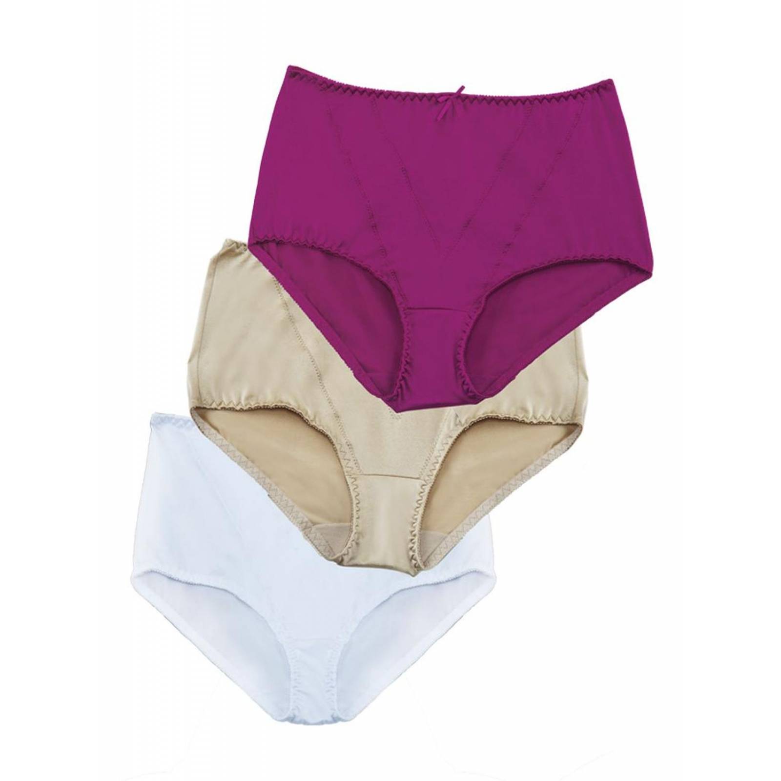 3- Pack panties con refuerzo frontal Ilusión 32155 