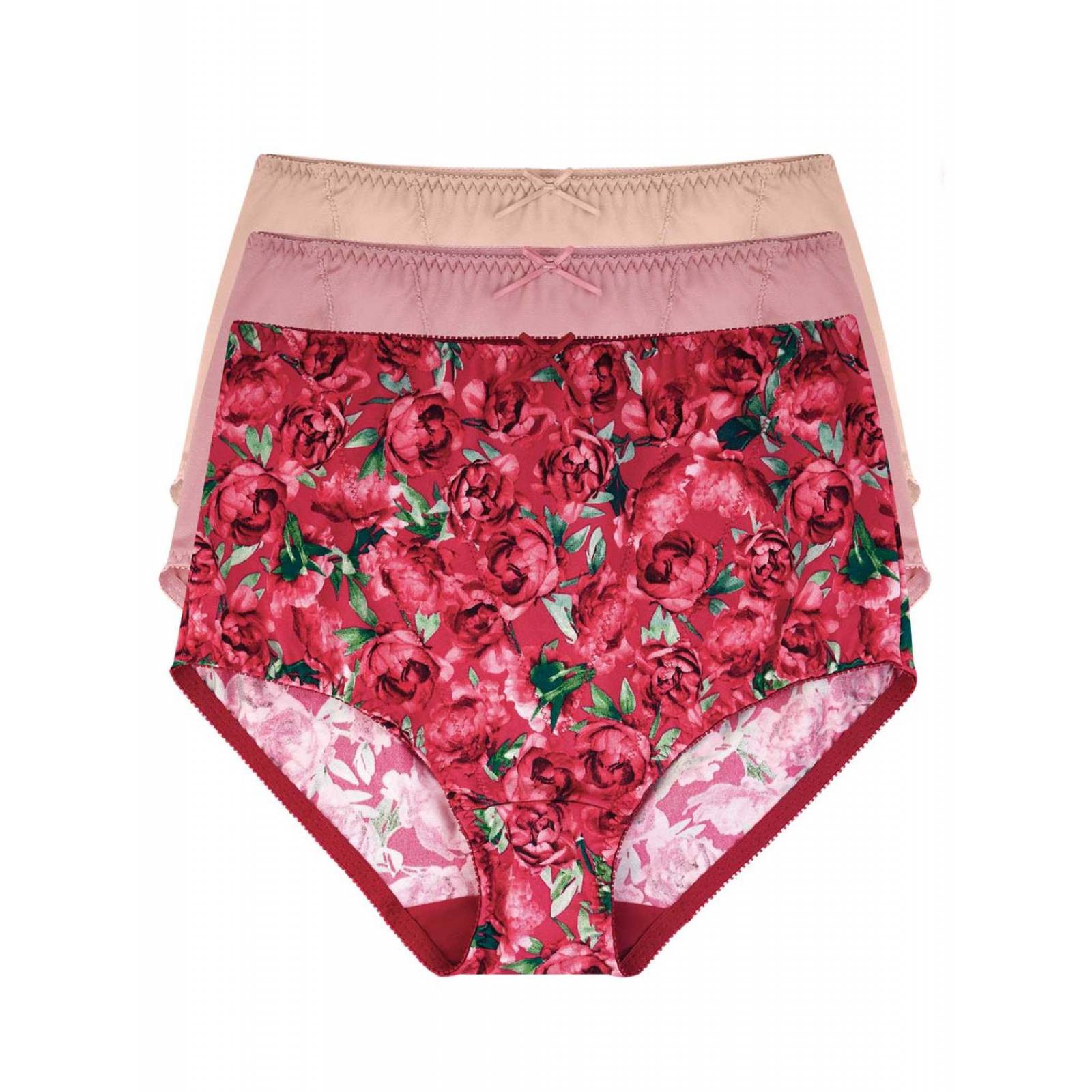 3- Pack panties con refuerzo frontal Ilusión 32155 