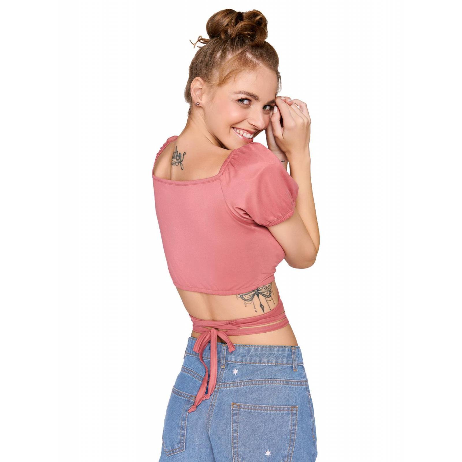 Blusa con cintas Ilusión 40013 