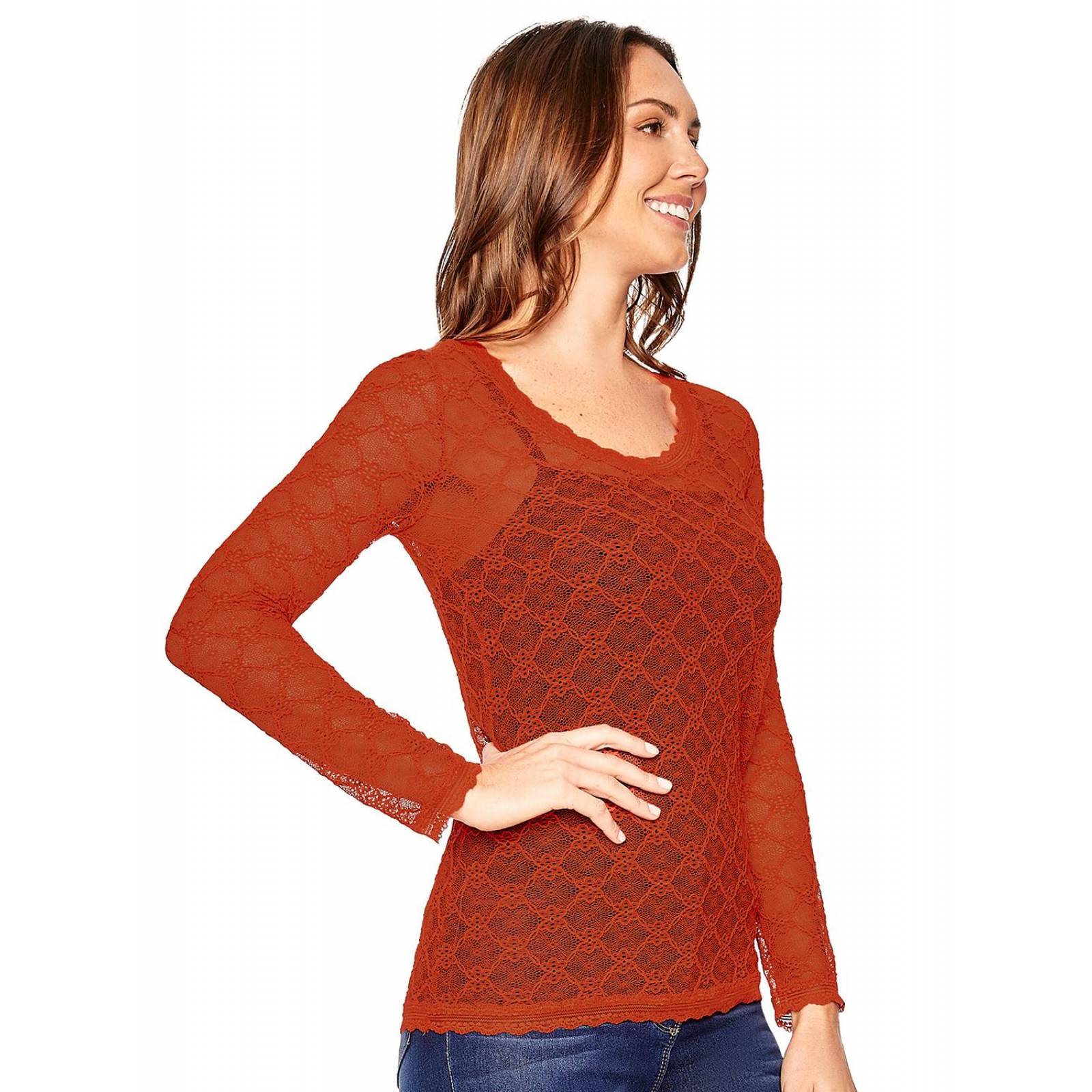 Blusa de encaje Ilusión 43402 