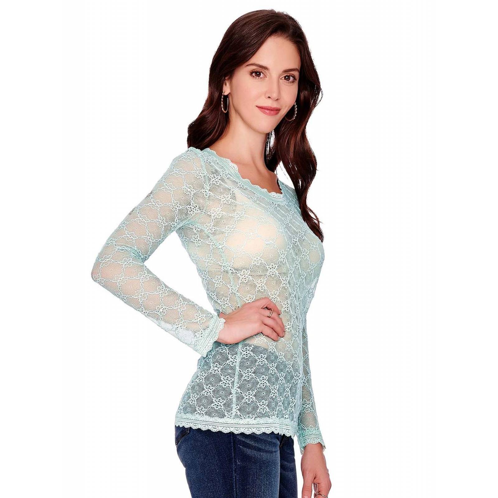 Blusa de encaje Ilusión 43402 