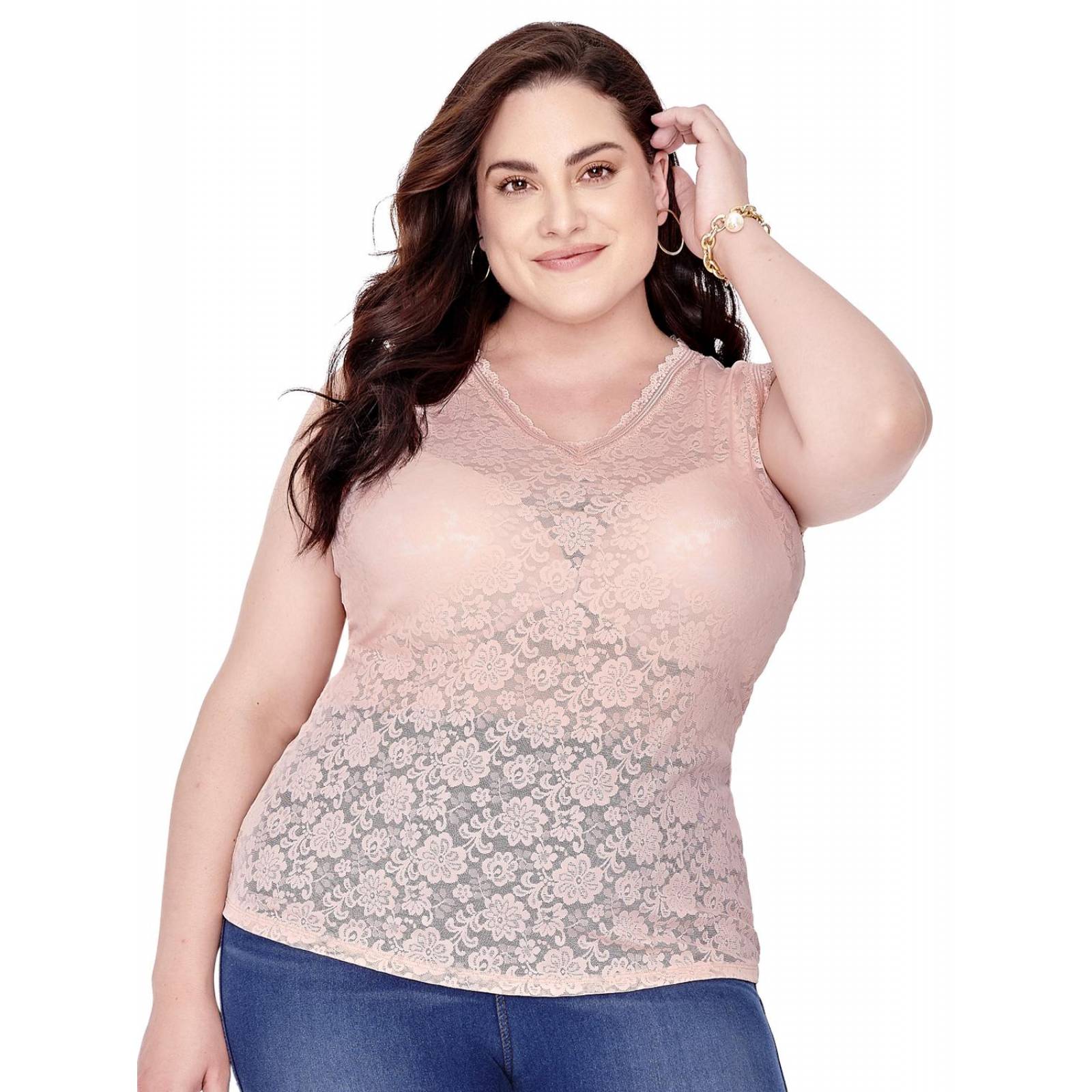 Blusa de encaje Ilusión 43403 