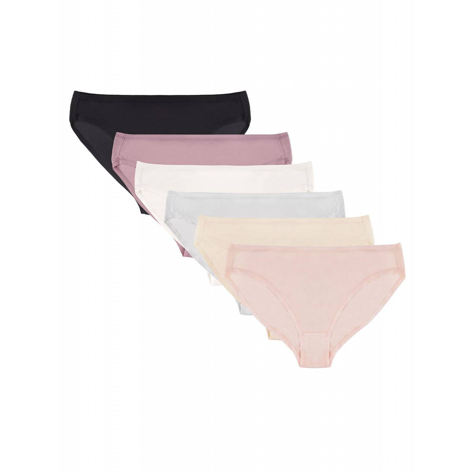 Paquete de 6 panties corte francés Ilusión 79027 