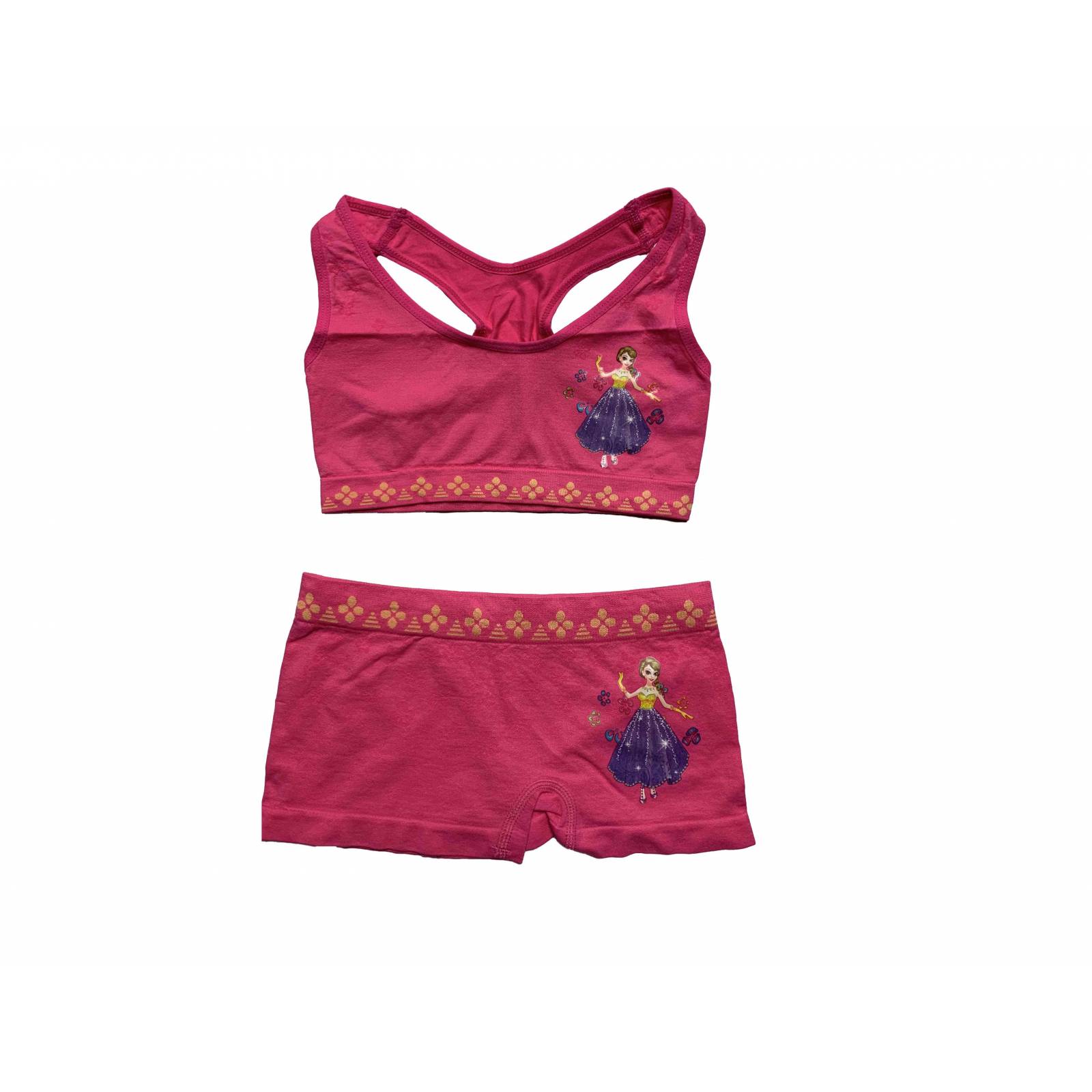 Paquete 6 Coordinados  Niña Con Divertidos Diseños Set Boxer y Top Oh My Girl Pack Incluye 6 Dif Colores