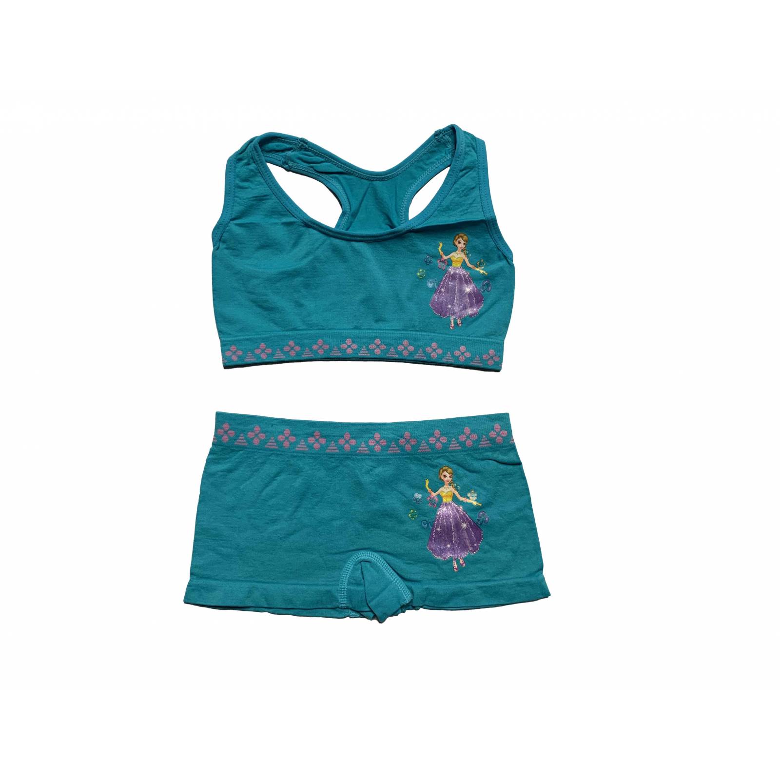 Paquete 6 Coordinados  Niña Con Divertidos Diseños Set Boxer y Top Oh My Girl Pack Incluye 6 Dif Colores