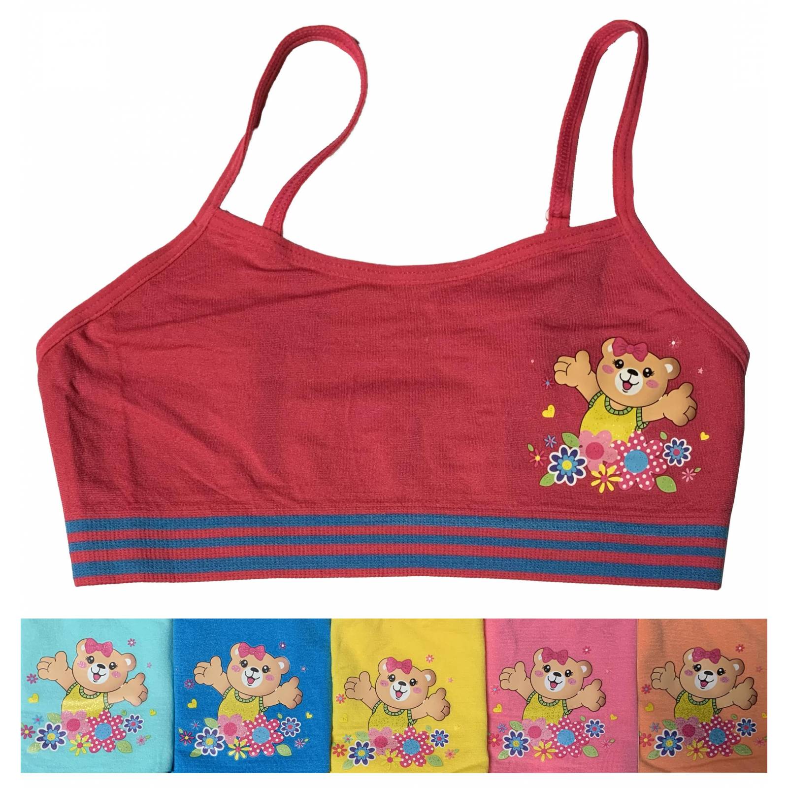 Paquete 6 Tops de Niña Con Divertidos Diseños Set Boxer y Top Oh My Girl Pack Incluye 6 Diferentes Colores