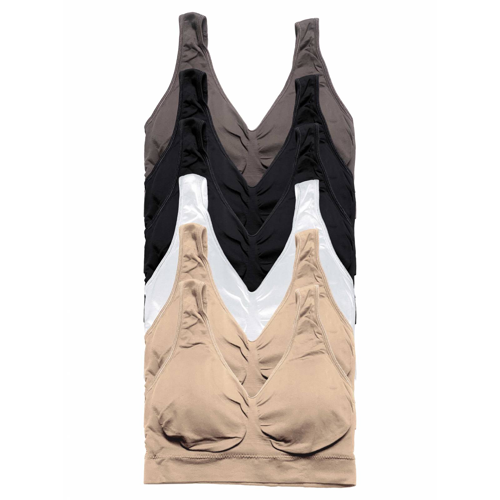 Brasier  Top Deportivo Copa Tallas Extras Tatys Fashion Paquete Con 6 Piezas Con Esponja