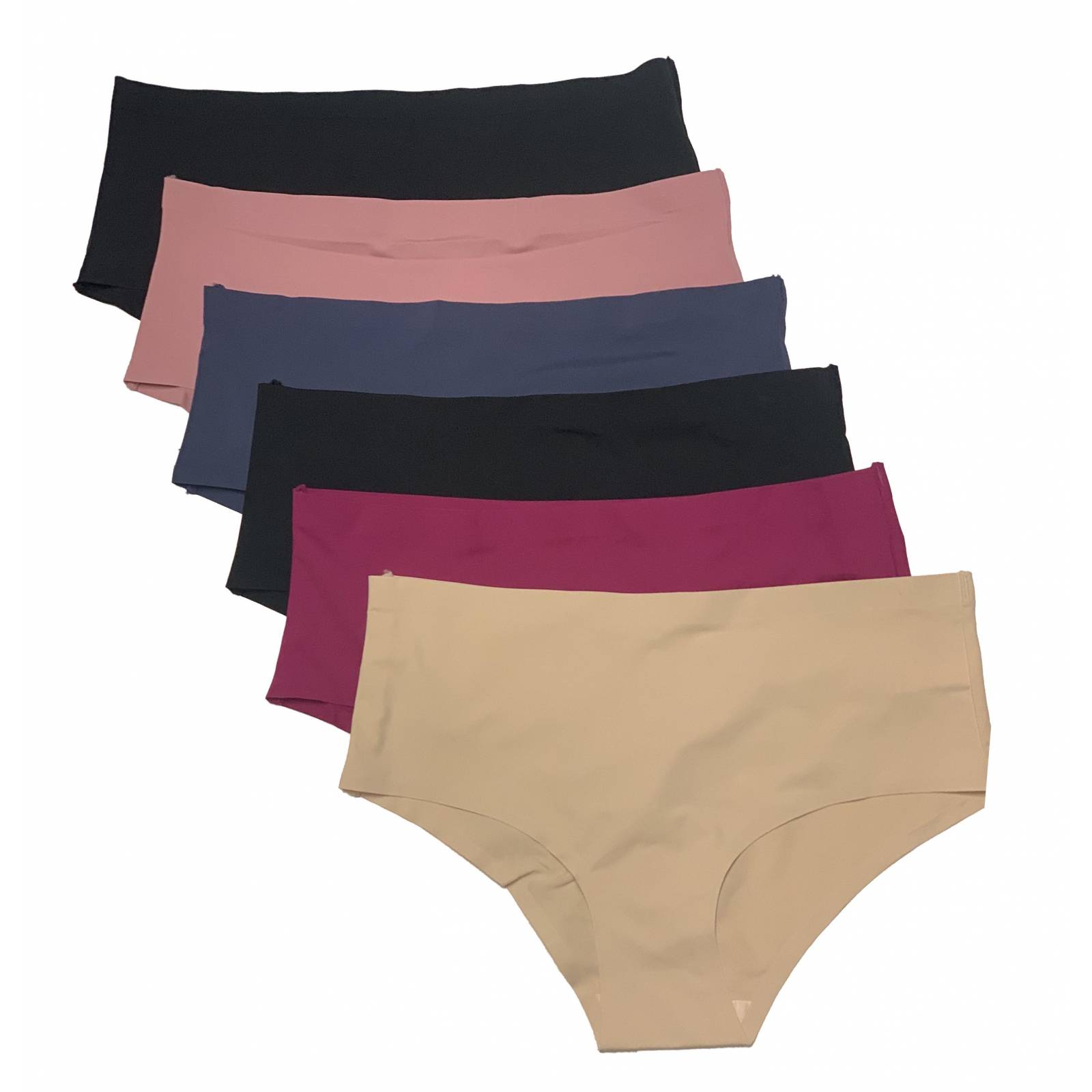 Paquete 6 Pantaletas Invisibles Sin Costuras Corte Láser Pack Incluye 6 Diferentes Colores