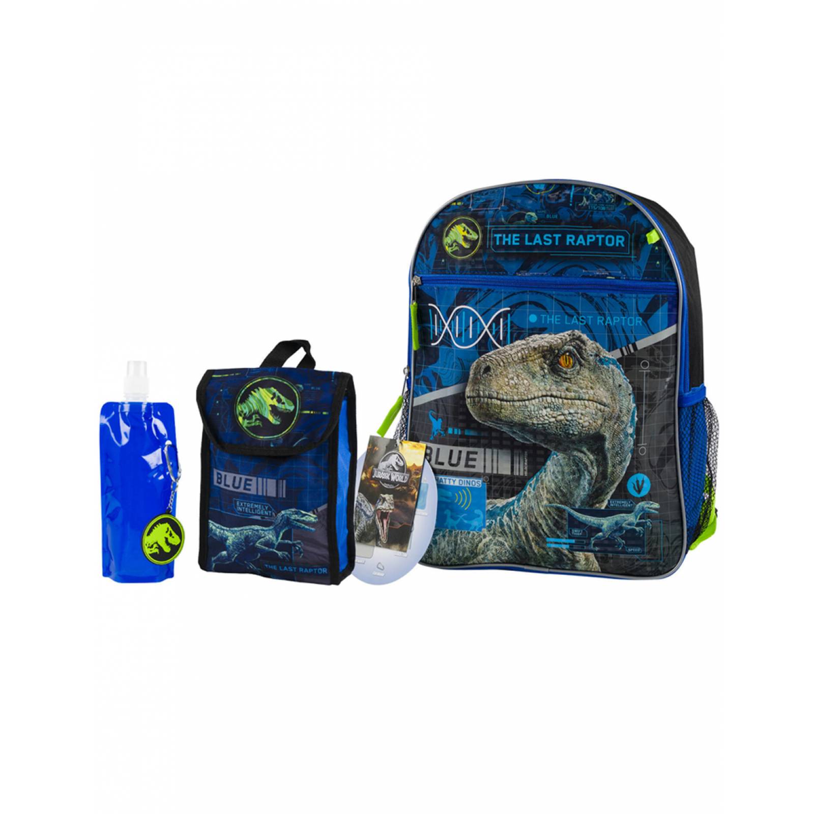 Mochila Escolar Jurassic World Set Con 5 Piezas