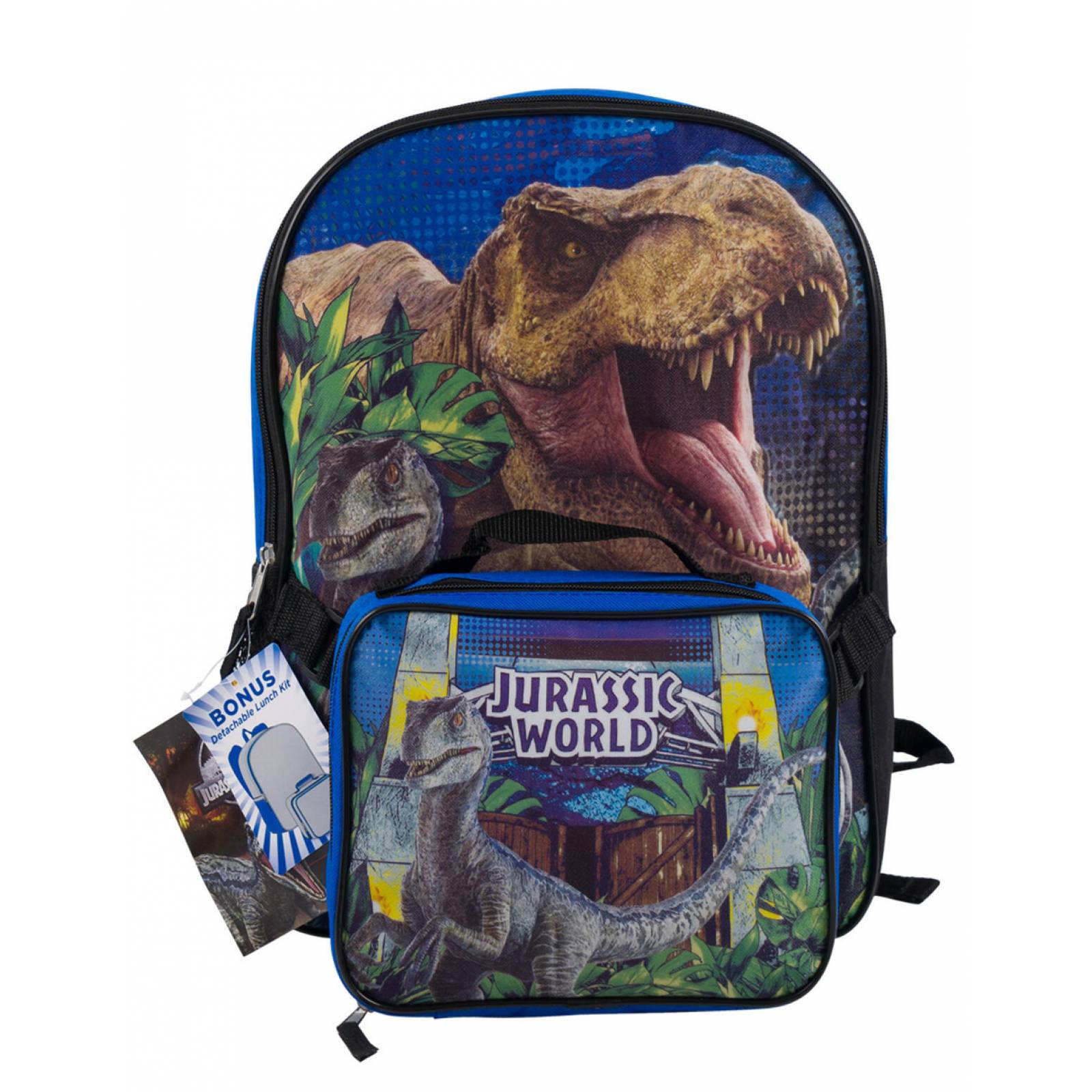 Mochila Escolar Jurassic World Set Con 2 Piezas