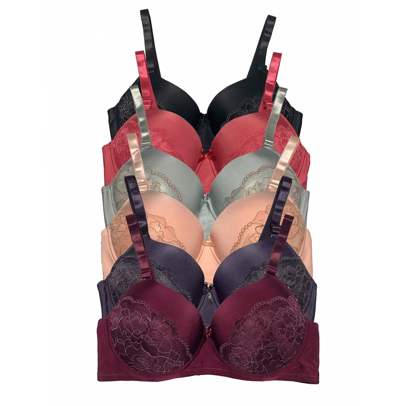 Paquete de 6 Brasier Copa D con 6 Colores Diferentes.