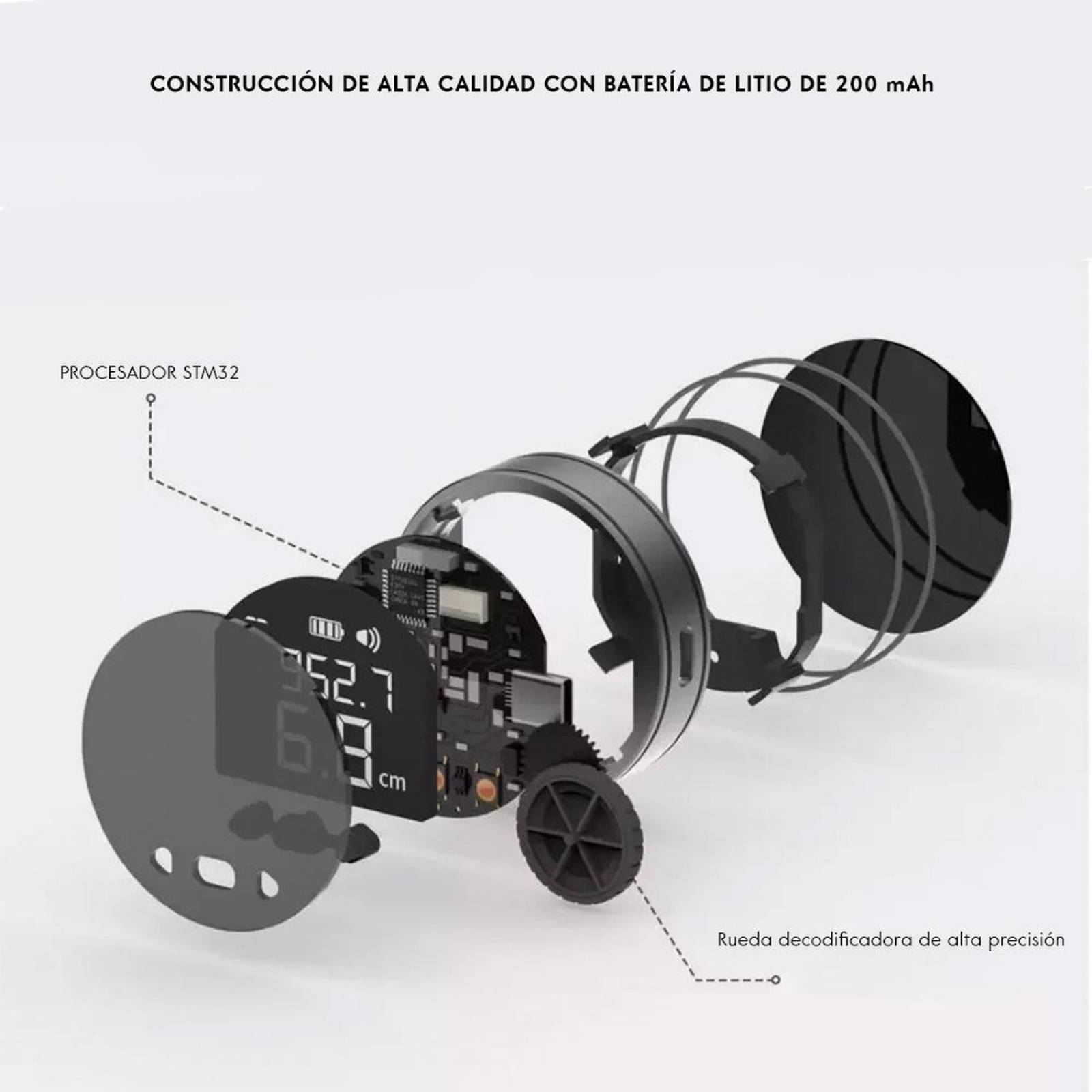 Regla Y Cinta Métrica Digital Electrónica Con Pantalla Lcd 