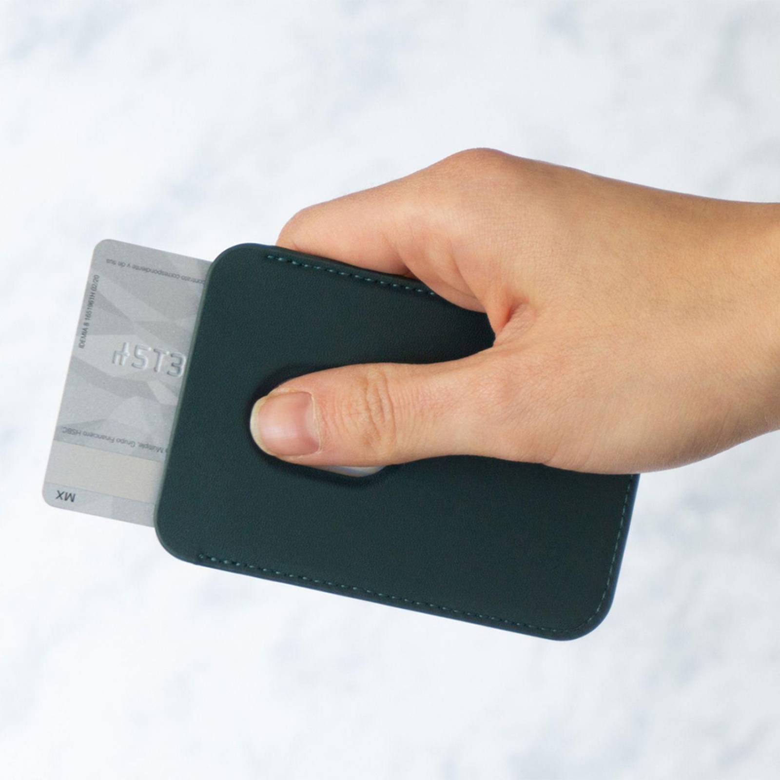Cartera Tarjetero Magnético Para Celulares Compatibles Con Magsafe y Accesorios Inalámbricos Verde