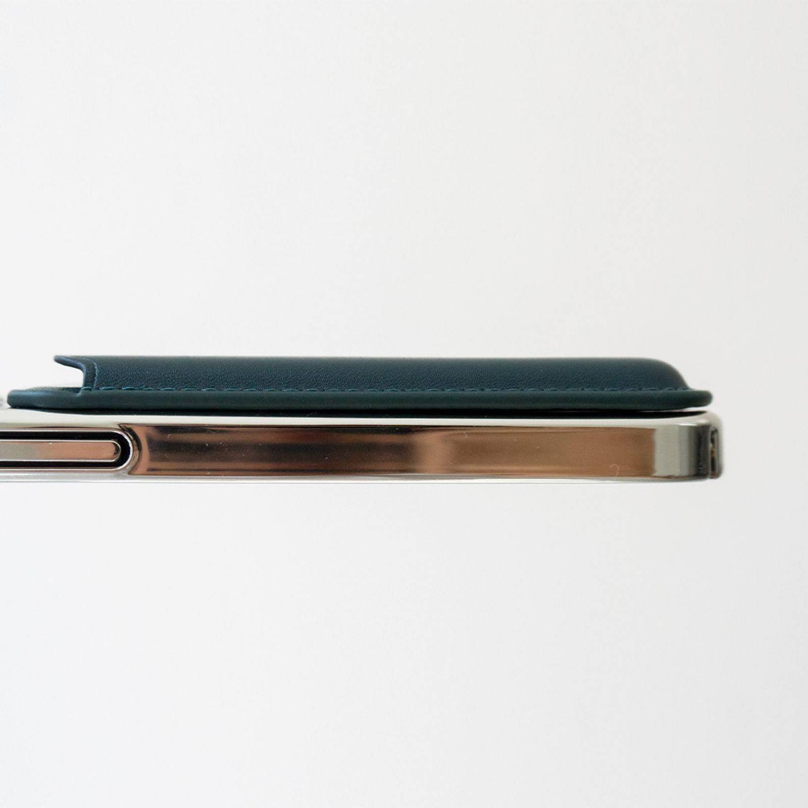 Cartera Tarjetero Magnético Para Celulares Compatibles Con Magsafe y Accesorios Inalámbricos Verde