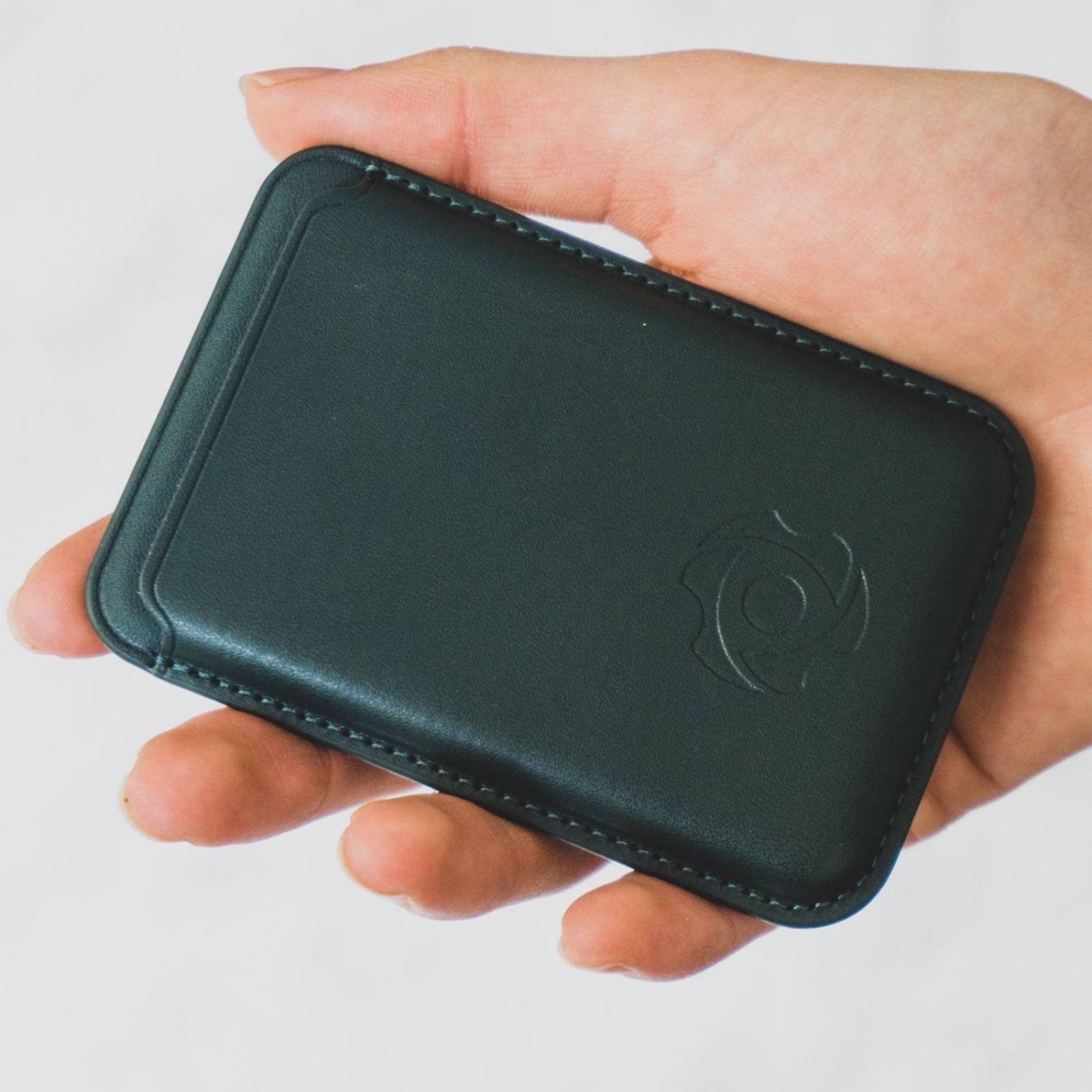 Cartera Tarjetero Magnético Para Celulares Compatibles Con Magsafe y Accesorios Inalámbricos Verde