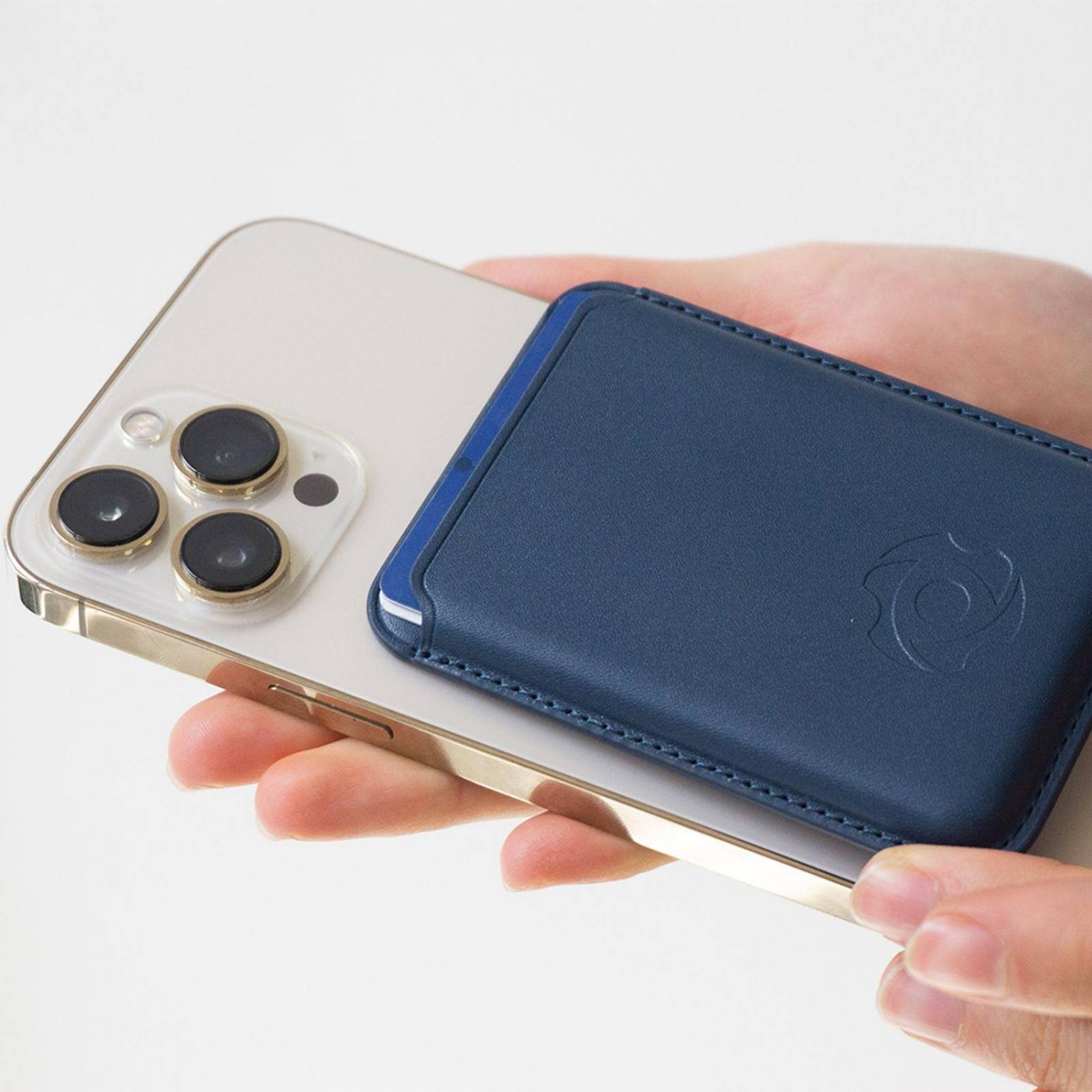 Cartera Tarjetero Magnético Para Celulares Compatibles Con Magsafe y Accesorios Inalámbricos Azul