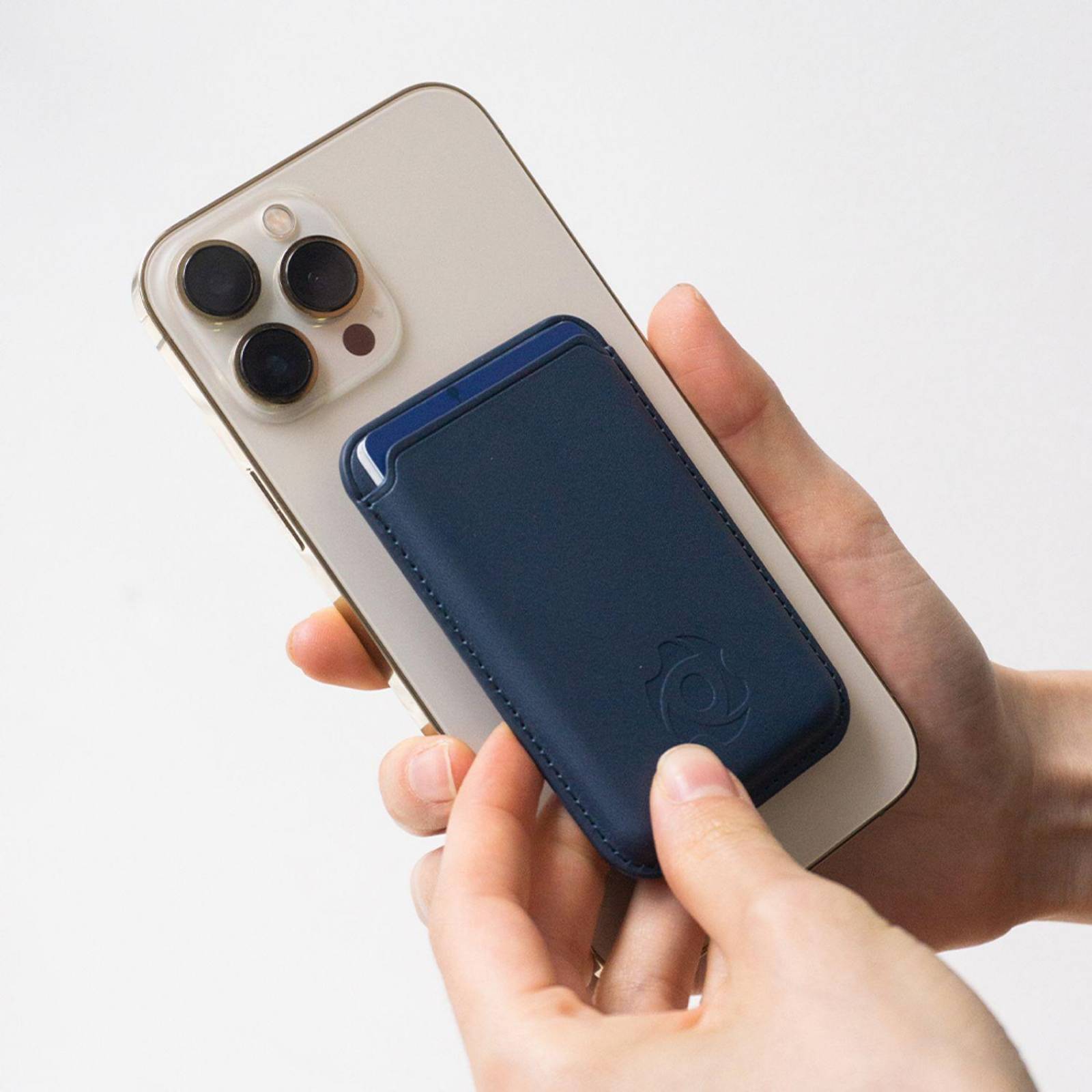 Cartera Tarjetero Magnético Para Celulares Compatibles Con Magsafe y Accesorios Inalámbricos Azul