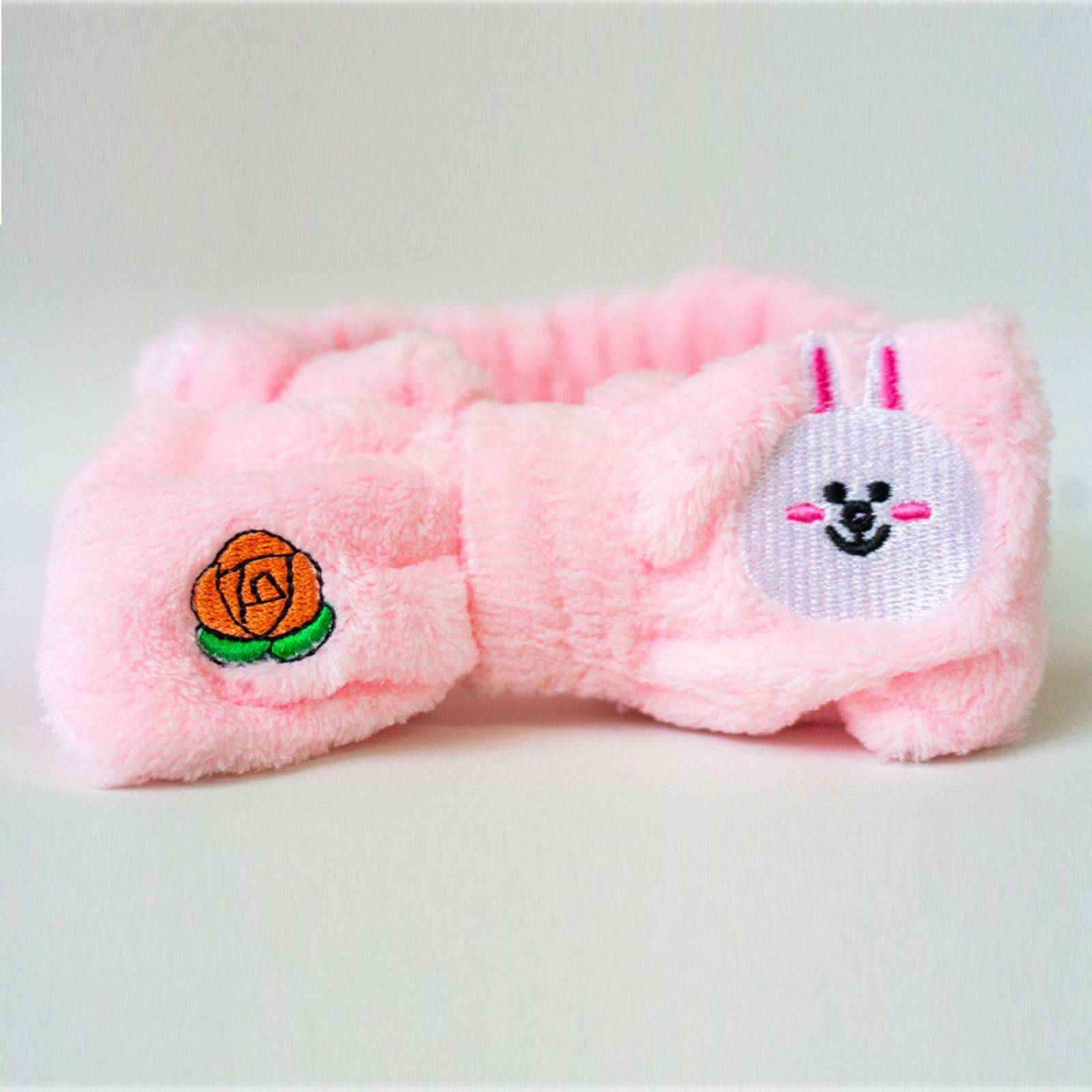 Pato de peluche Lalafanfan con accesorios, lentes, bolso, collar (30 cm) Rosa / Moño Rosa