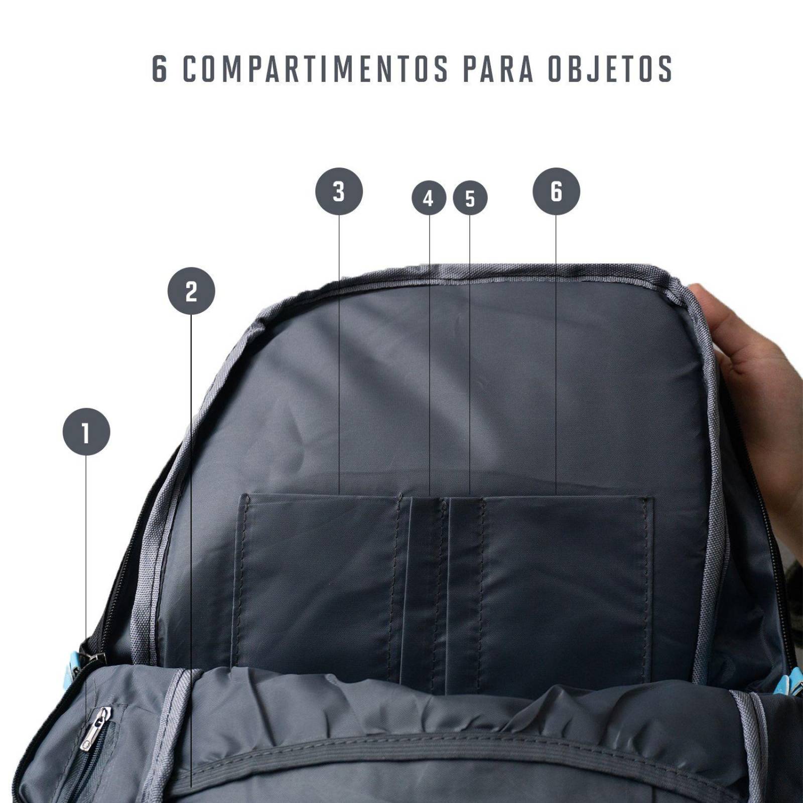 Kpop BTS Mochila con cable de audio USB puerto de carga coreano casual mochila portátil bolsa univer Azul