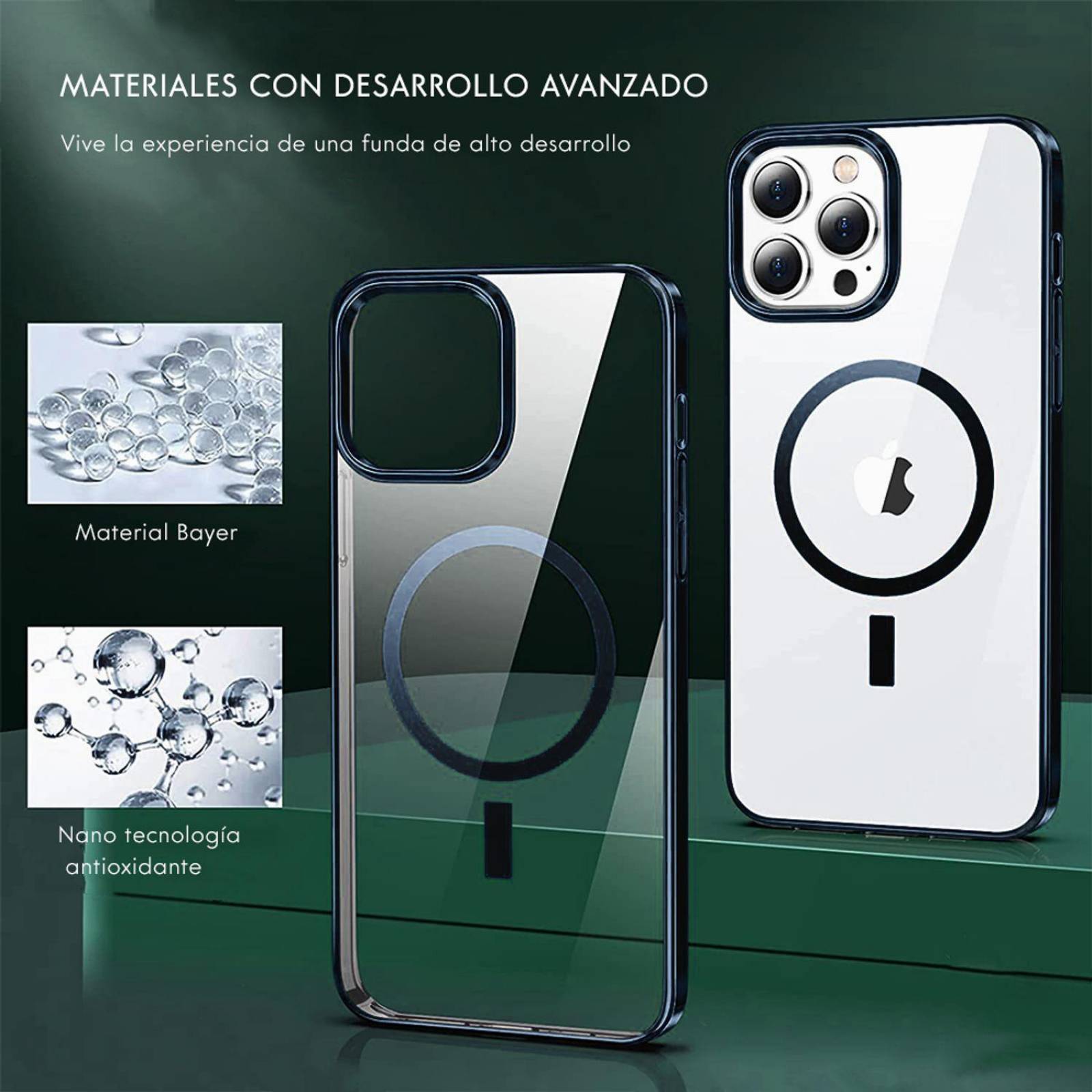 Funda Magnética Para iPhone 11 Pro / 11 Pro Max / 12 Mini / 12 Pro / 12 Pro Max / 13 Pro / 13 Pro Ma Negro