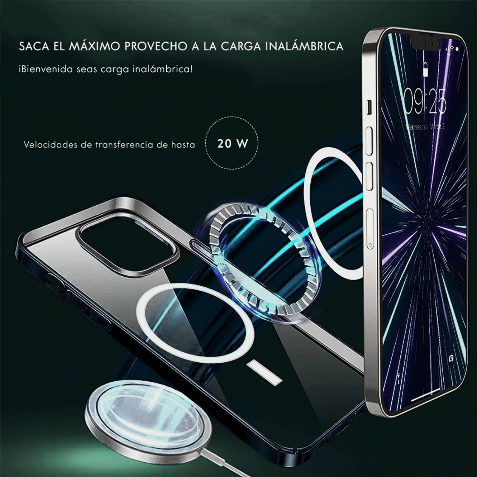 Funda Magnética Para iPhone 11 Pro / 11 Pro Max / 12 Mini / 12 Pro / 12 Pro Max / 13 Pro / 13 Pro Ma Negro