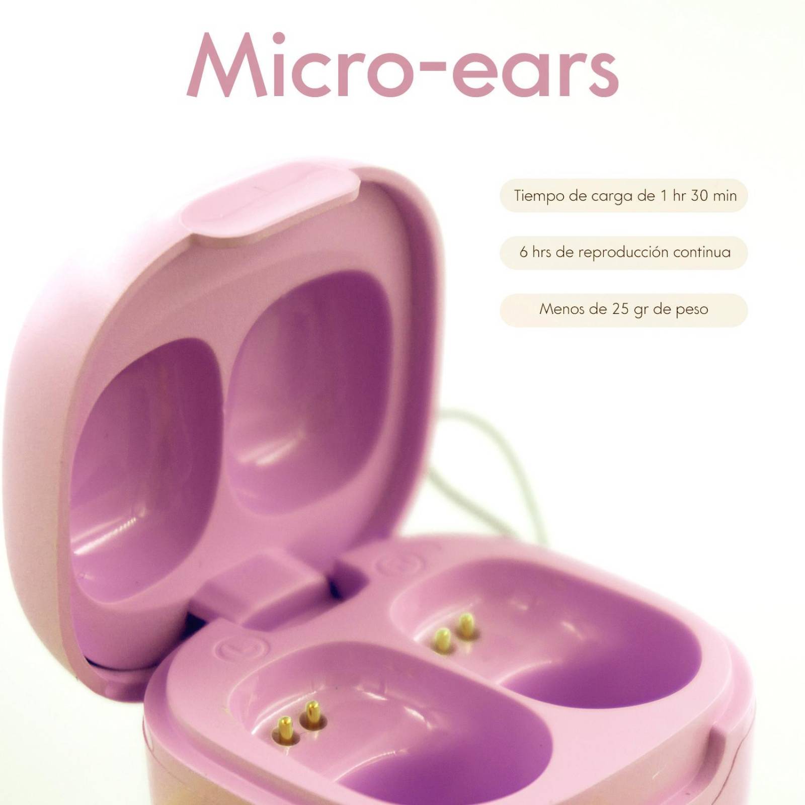 Auriculares Ultra Compactos NanoEar Libertad Inalámbrica En Tu Bolsillo Rosa
