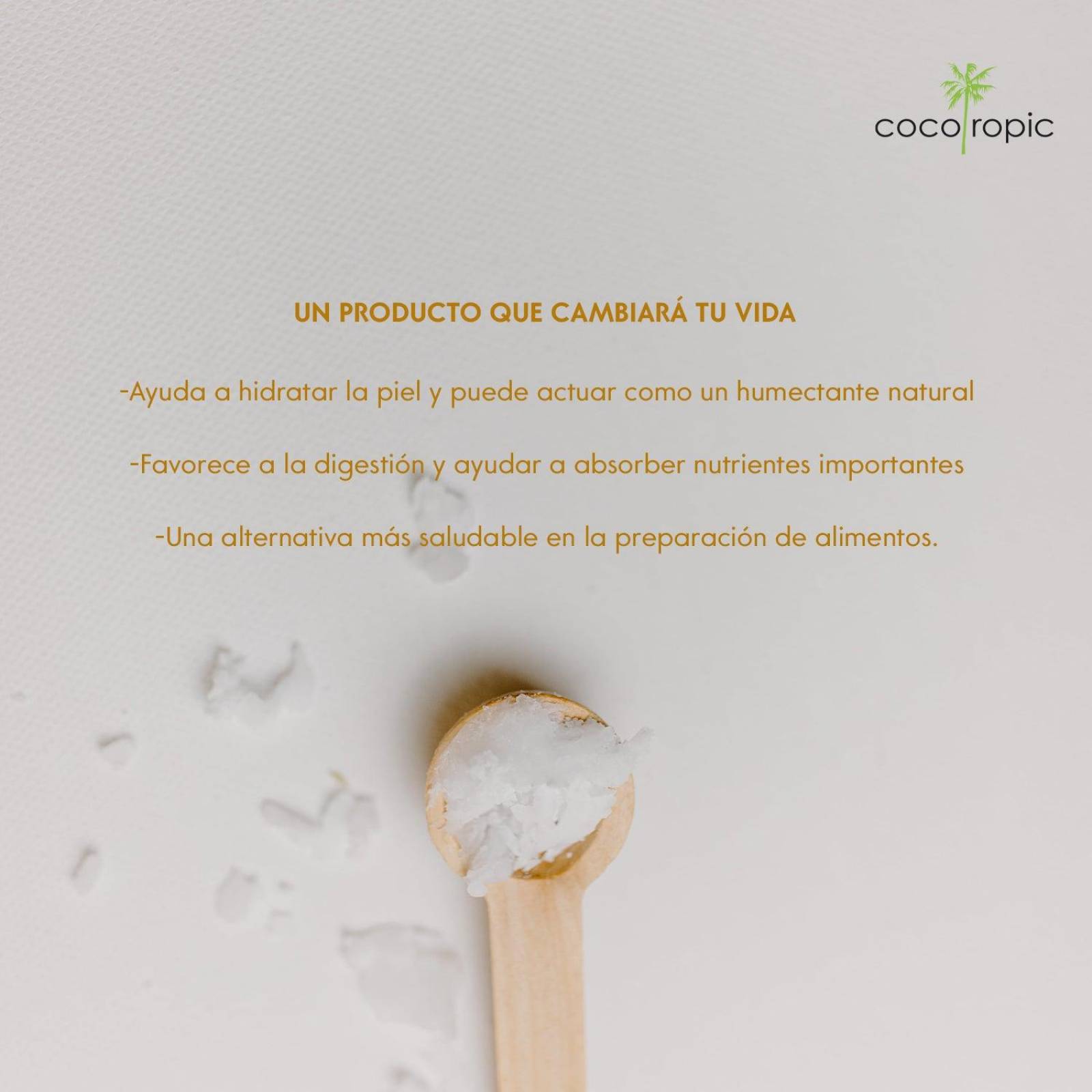 Aceite De Coco Orgánico Extra Virgen 1 Litro 