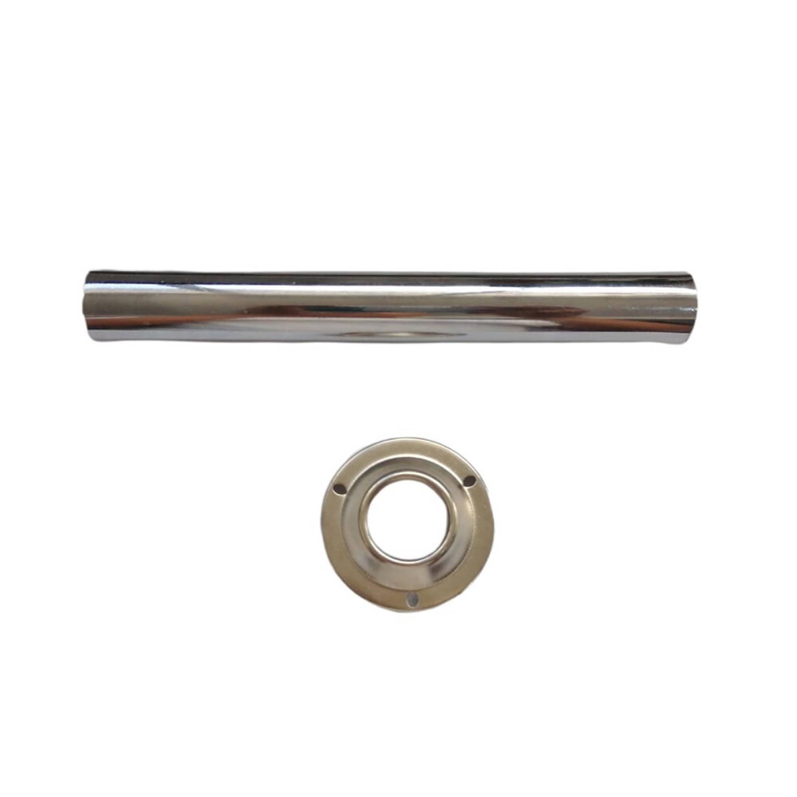 Tubo Redondo Para Closet 1.20 + Brida Cromado