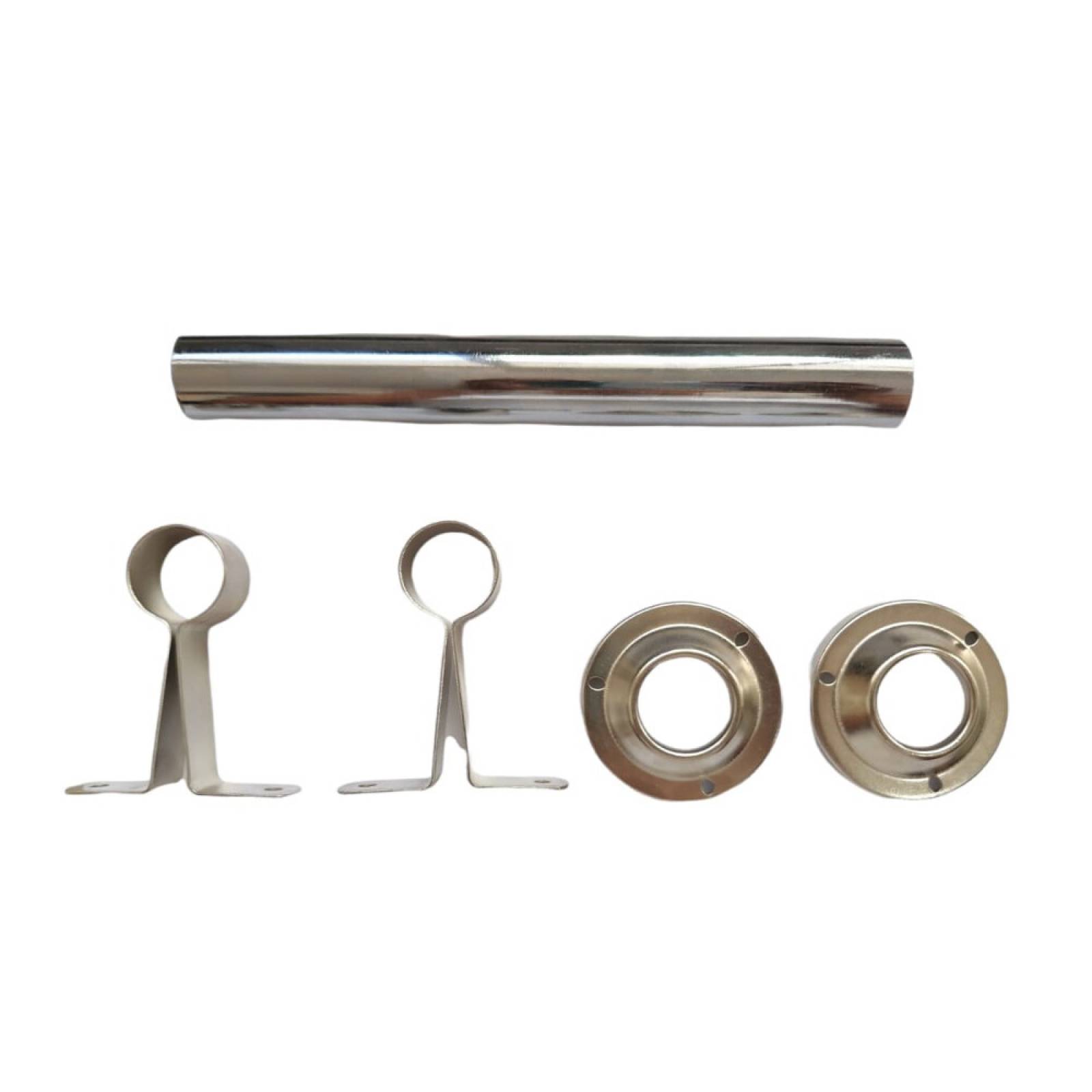 Tubo Redondo Para Closet 1.80 +2 Bridas +2  Soportes