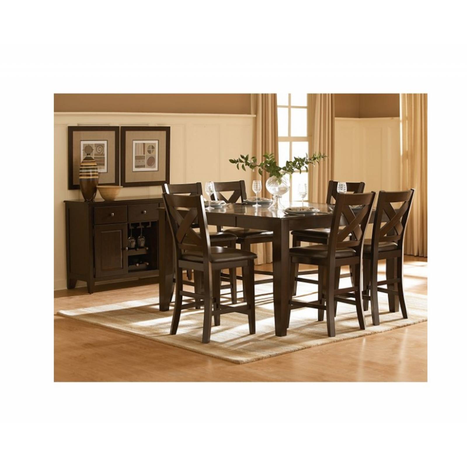 Silla De Altura De Mostrador De Punto De Corona (set-2)