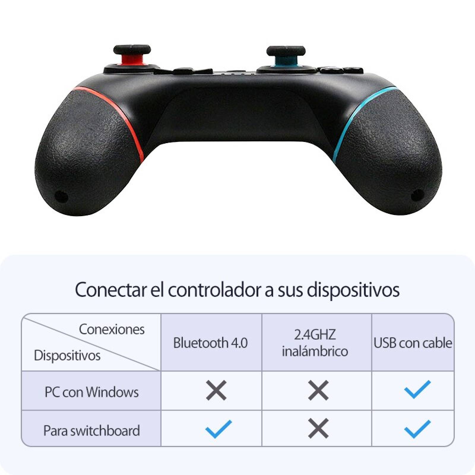 Control Brandtrendy Pro para Nintendo Switch PC Joystick Remoto Bluetooth Rojo Azul