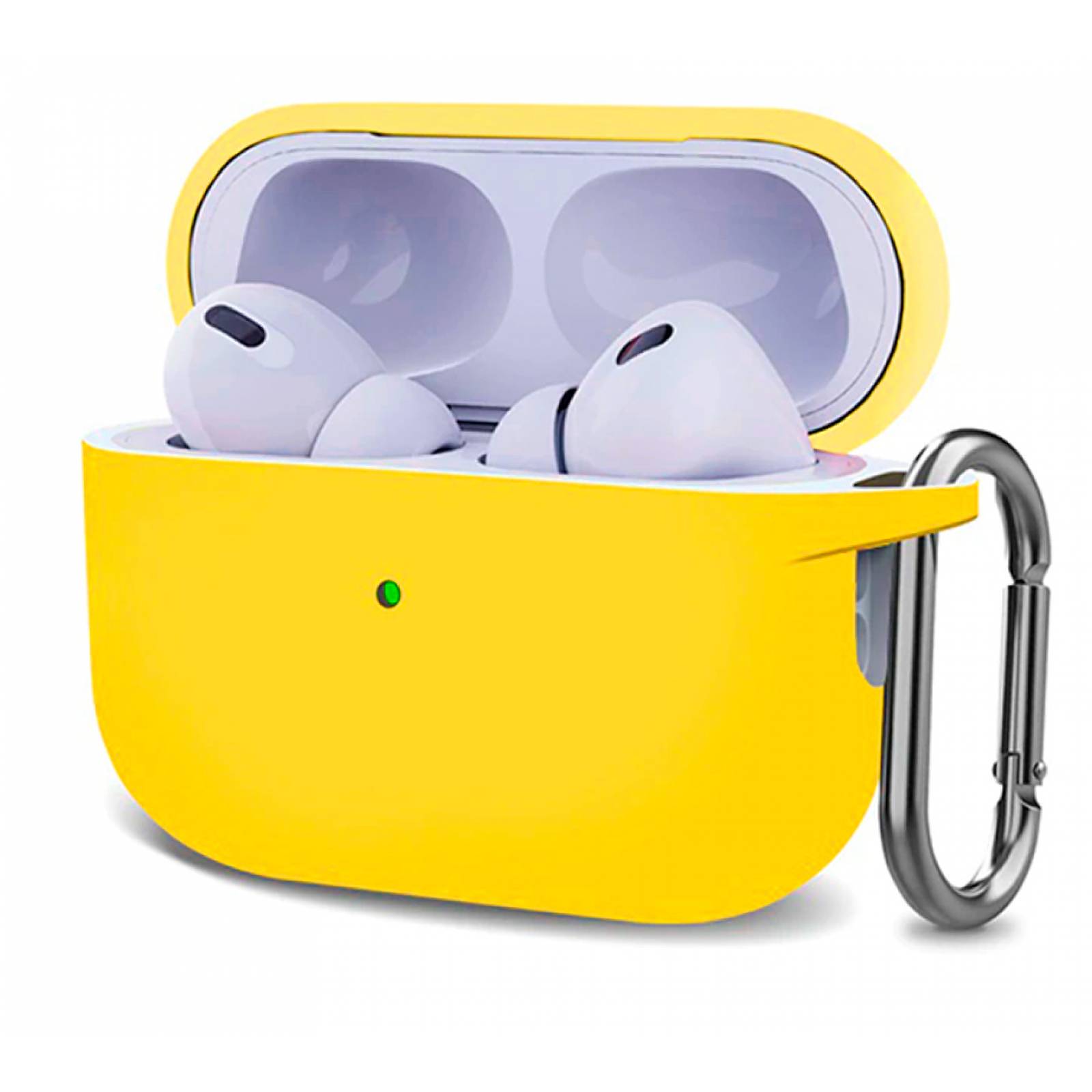Pack de 4 Fundas diseñadas Para AirPods Pro De Silicon Amarillo Naranja Verde Morado