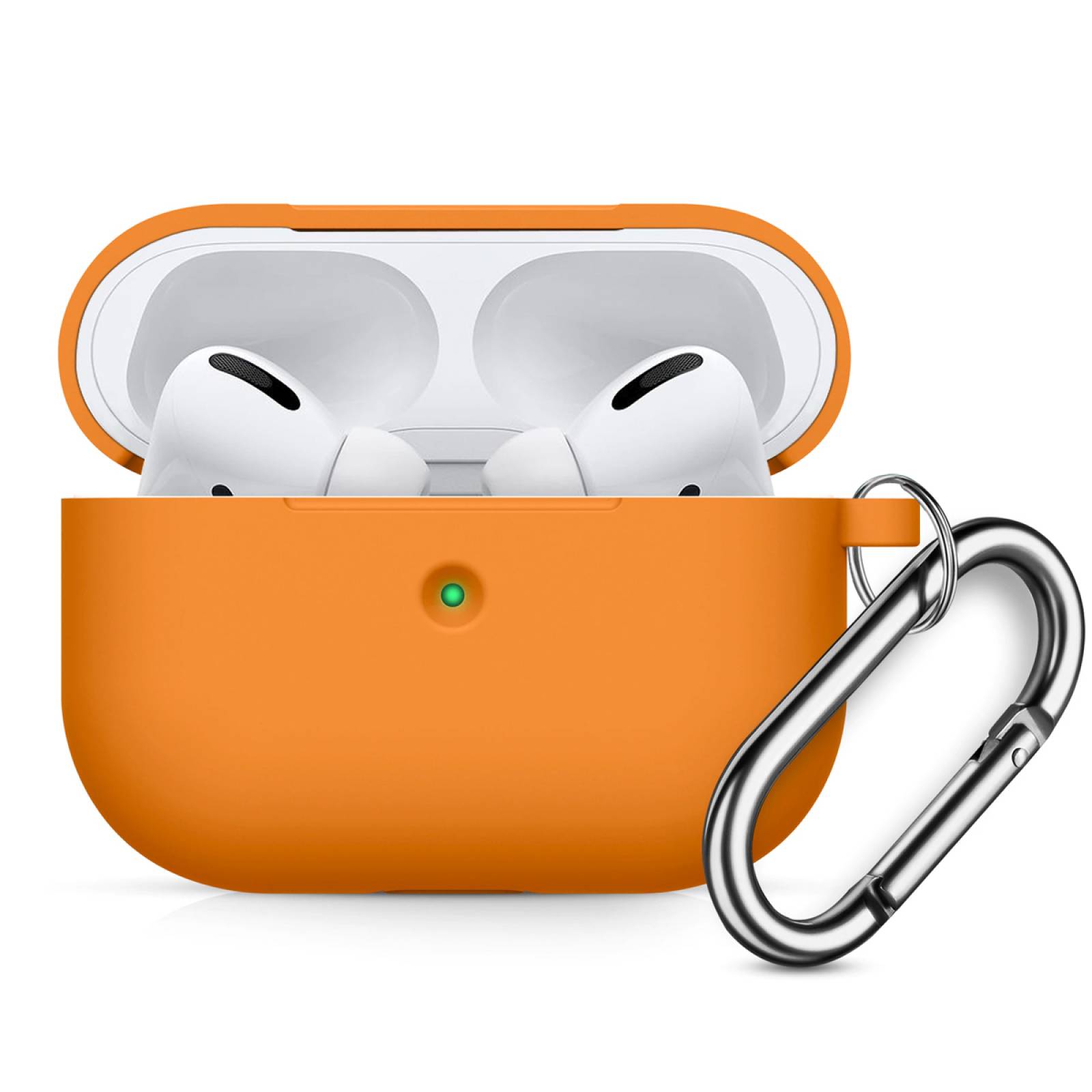 Pack de 4 Fundas diseñadas Para AirPods Pro De Silicon Amarillo Naranja Verde Morado
